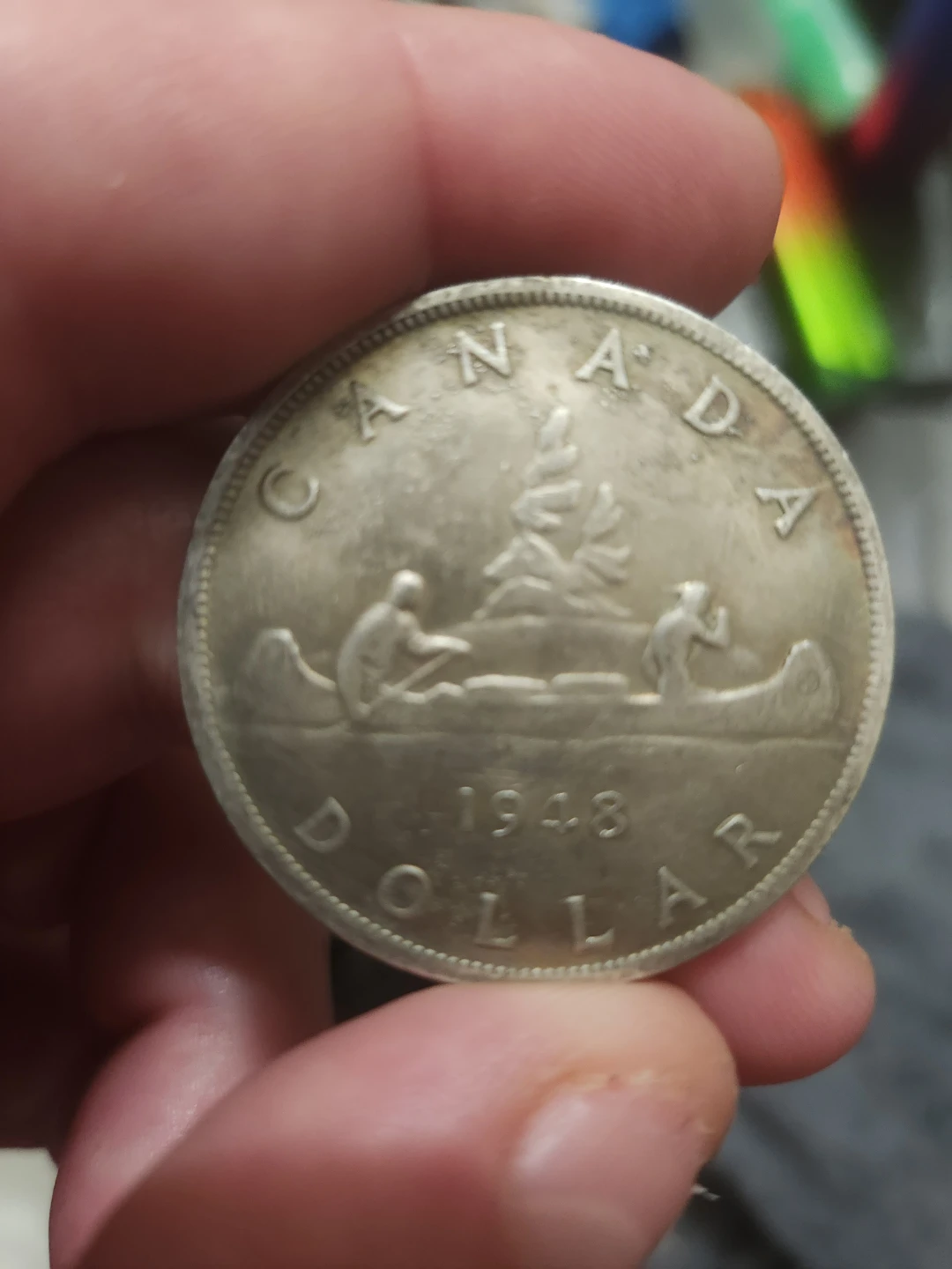 1948 Canada Silver Dollar Coin - photo 2