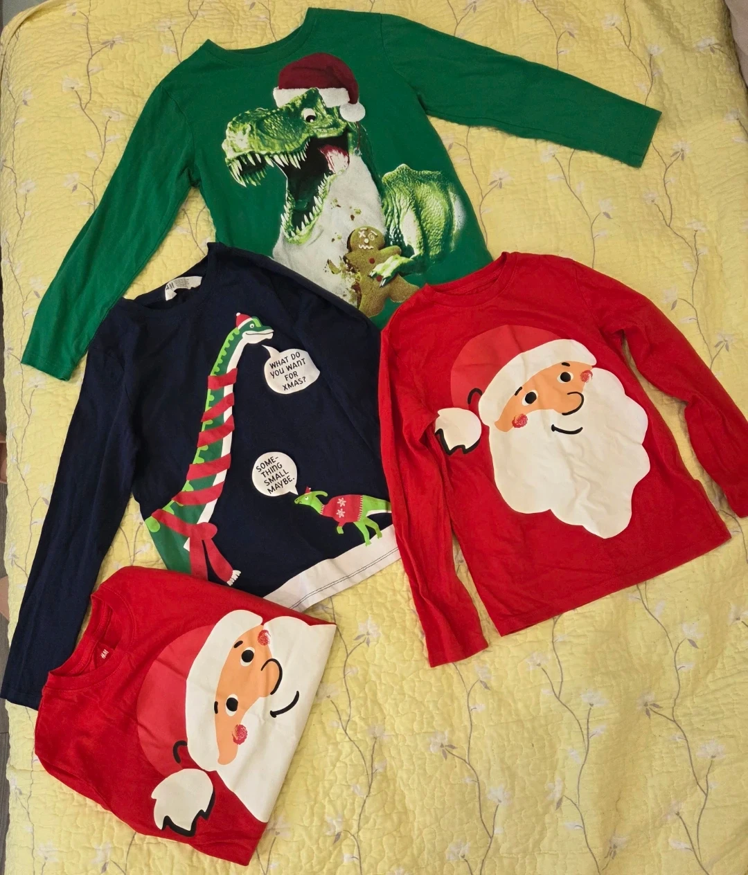 Kids Christmas Long Sleeve Shirts (4-Pack)