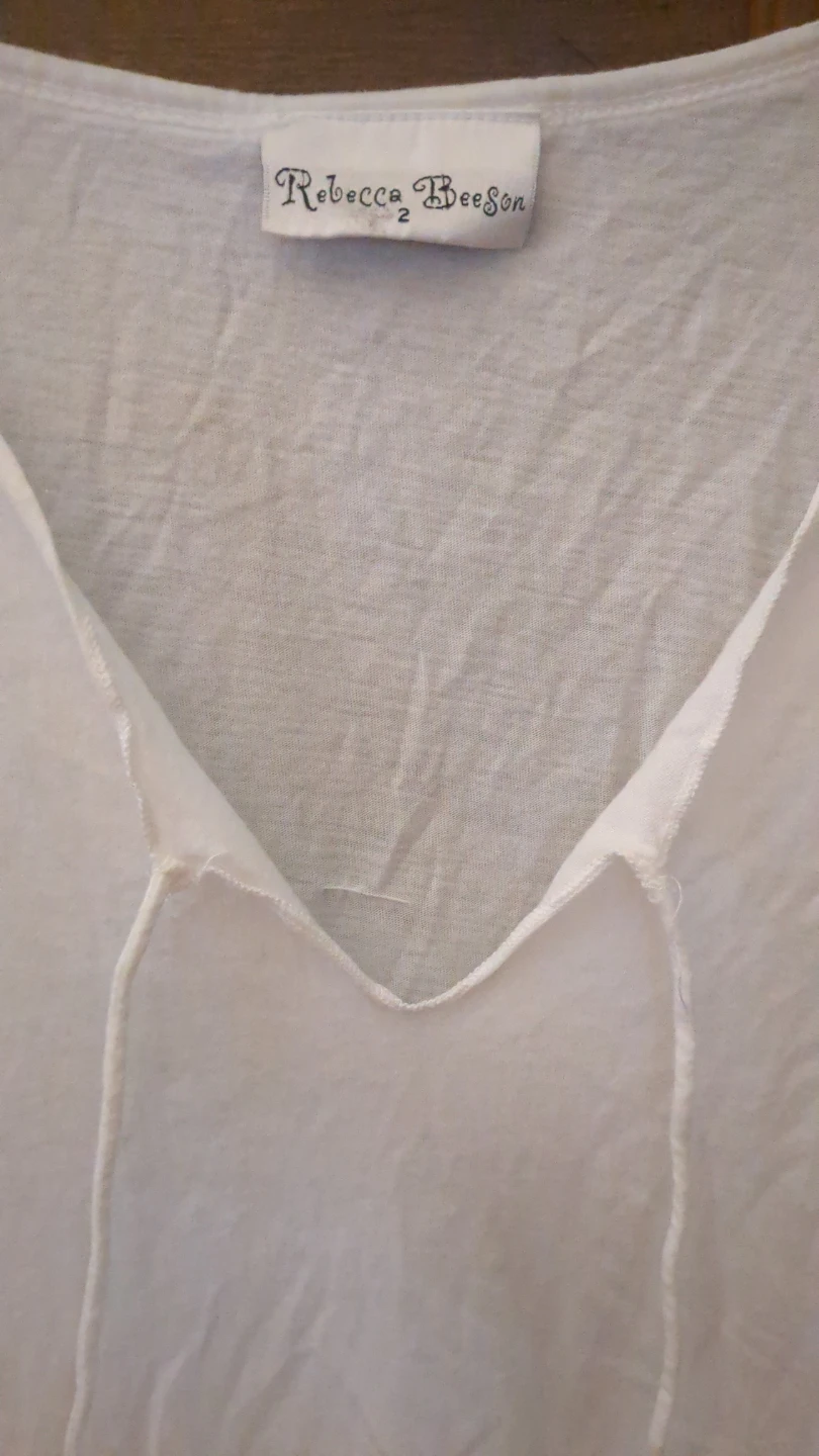 Rebecca Beeson White Tie-Front Top - photo 2