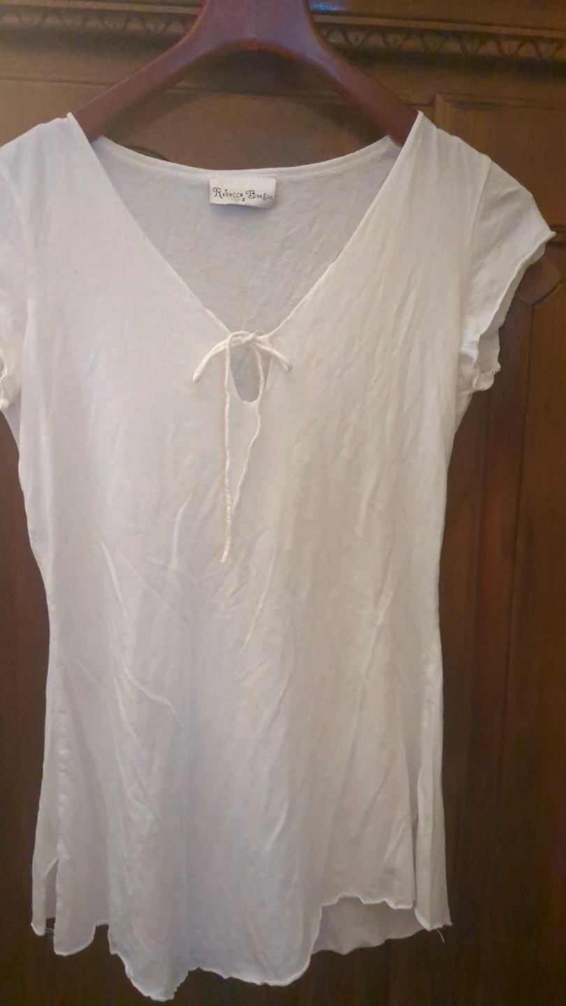 Rebecca Beeson White Tie-Front Top - photo 4