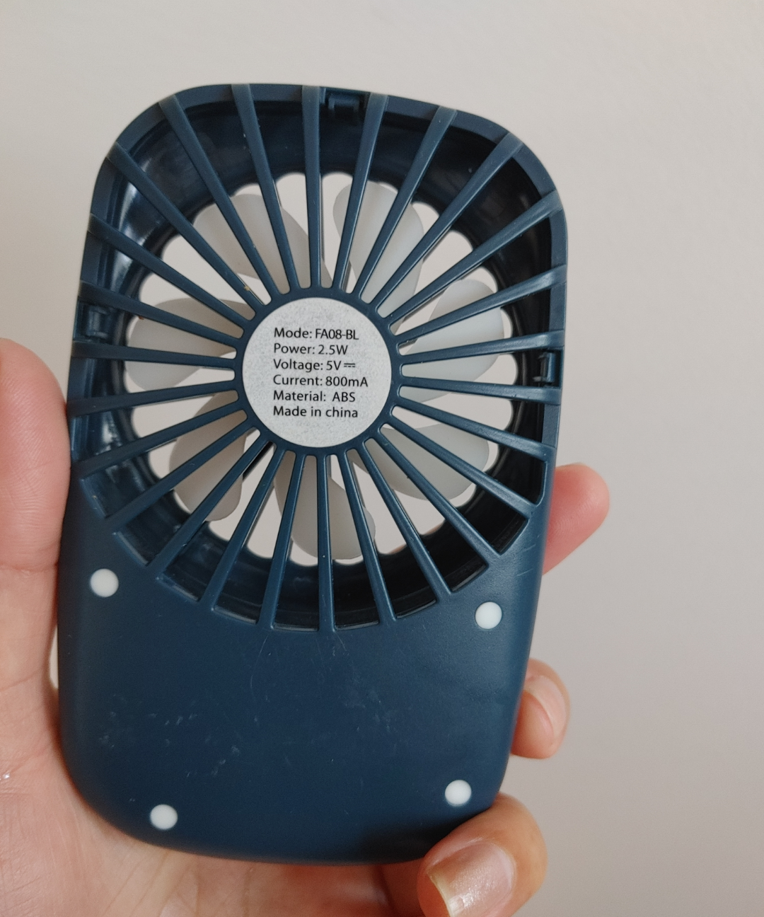 Blue Portable Mini Fan FA08-BL - photo 2