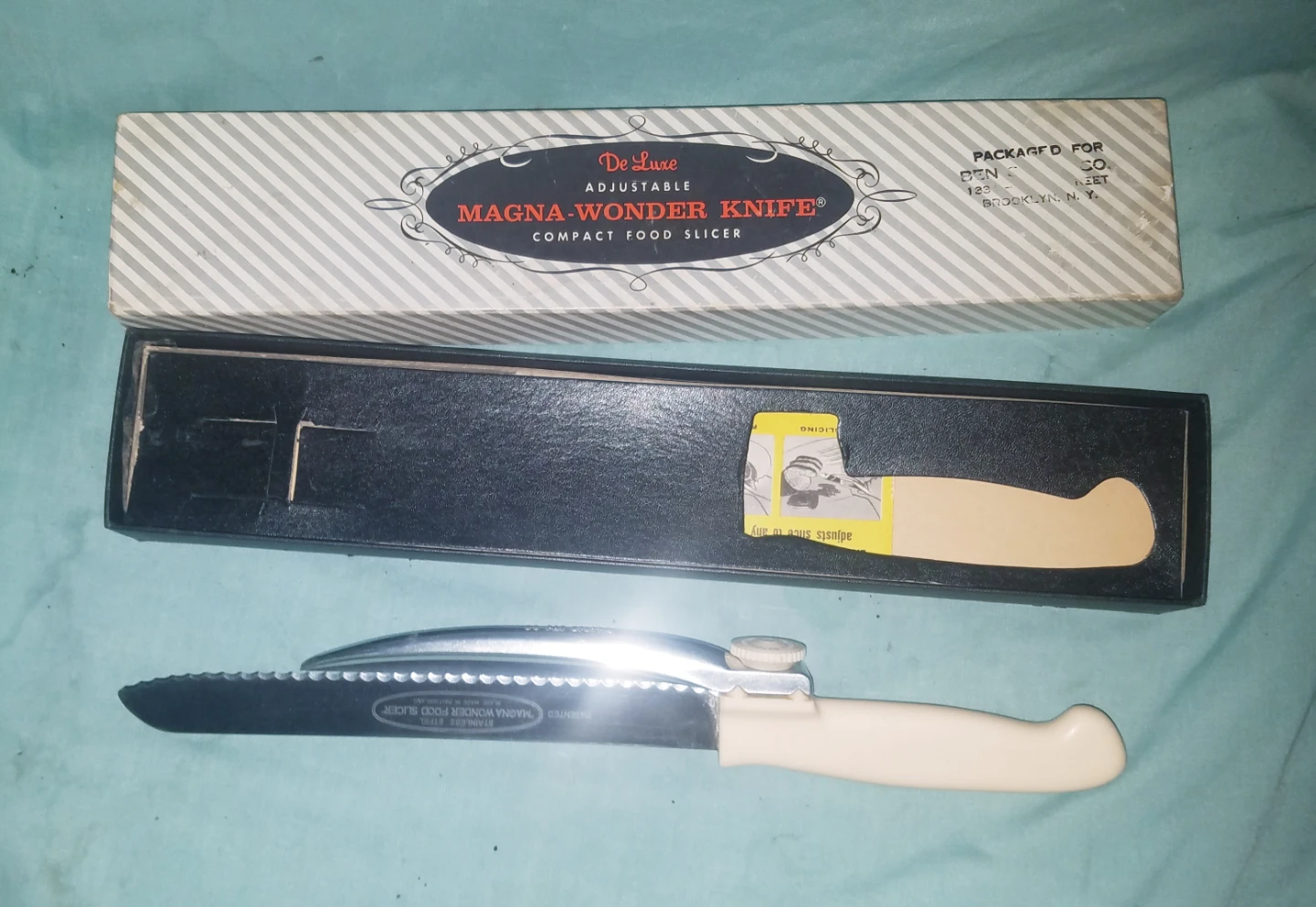 Vintage Deluxe Magna Wonder Knife Adjustable Food Slicer