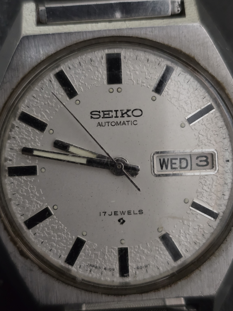 Vintage Seiko Automatic 6109-8019 P Chrome Dial Men's Wristwatch - photo 3