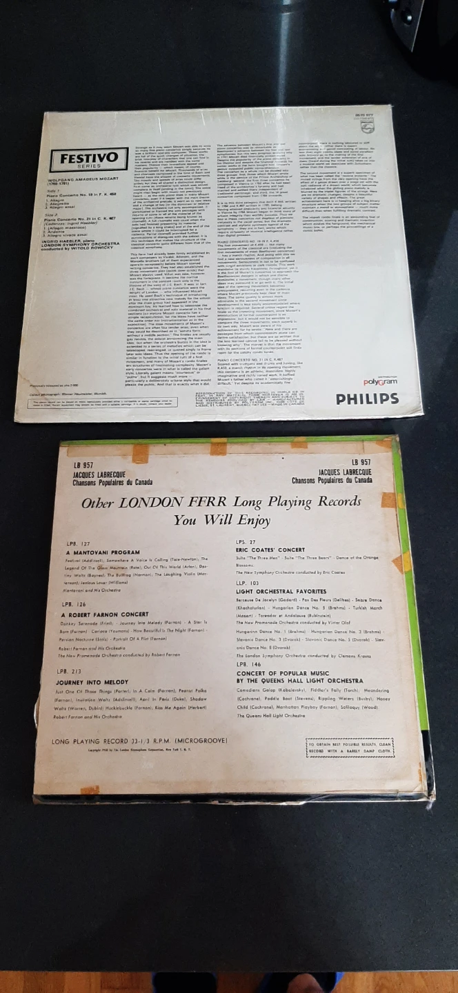 Mozart Piano Concertos & Jacques Labrecque Vinyl - photo 3