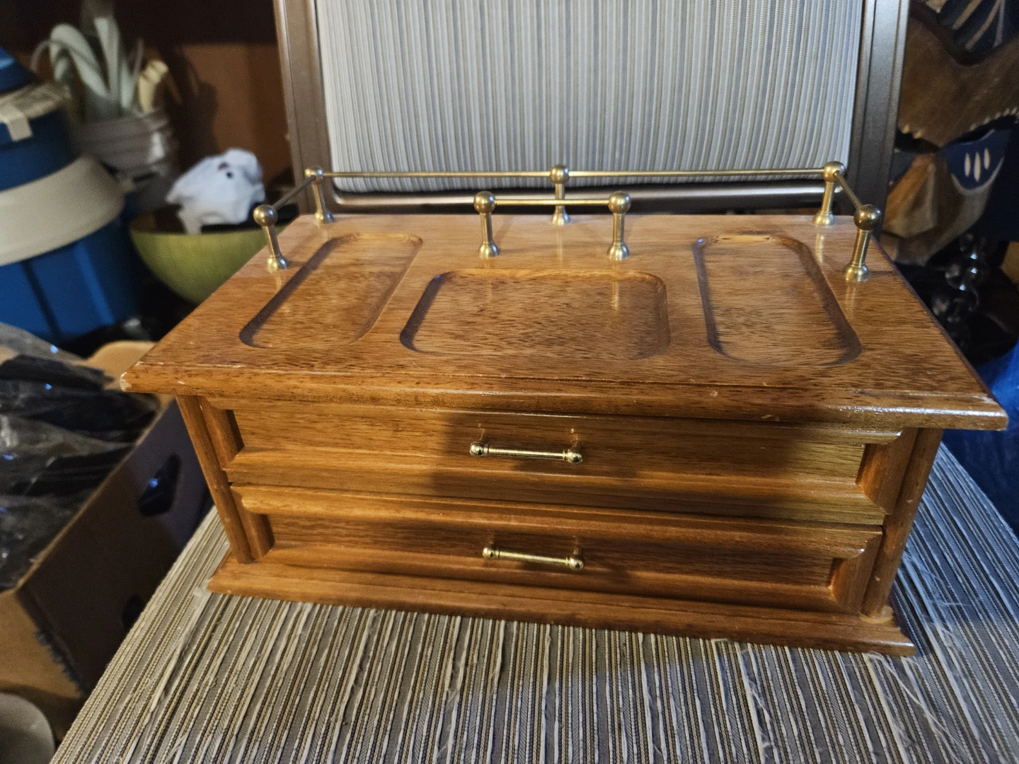 Wooden Jewellery Box with Drawers - photo 2