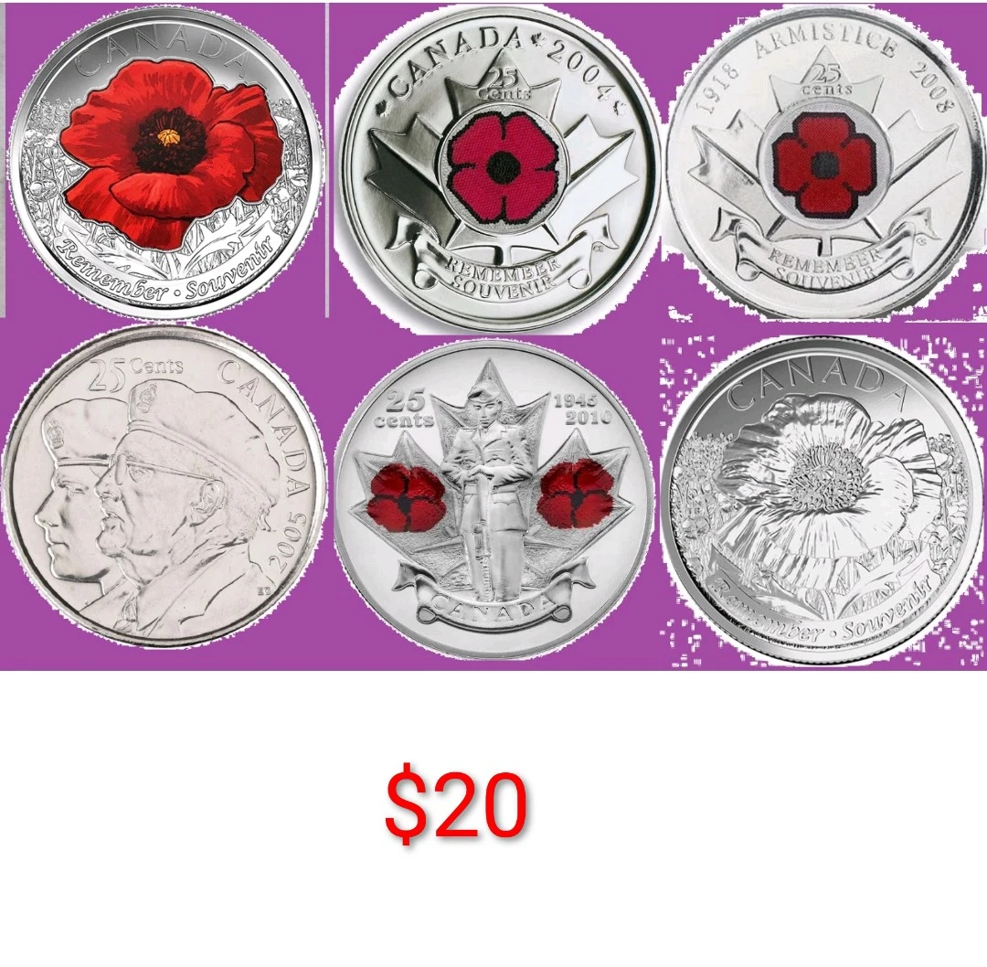Canada 25 Cent Souvenir Coins