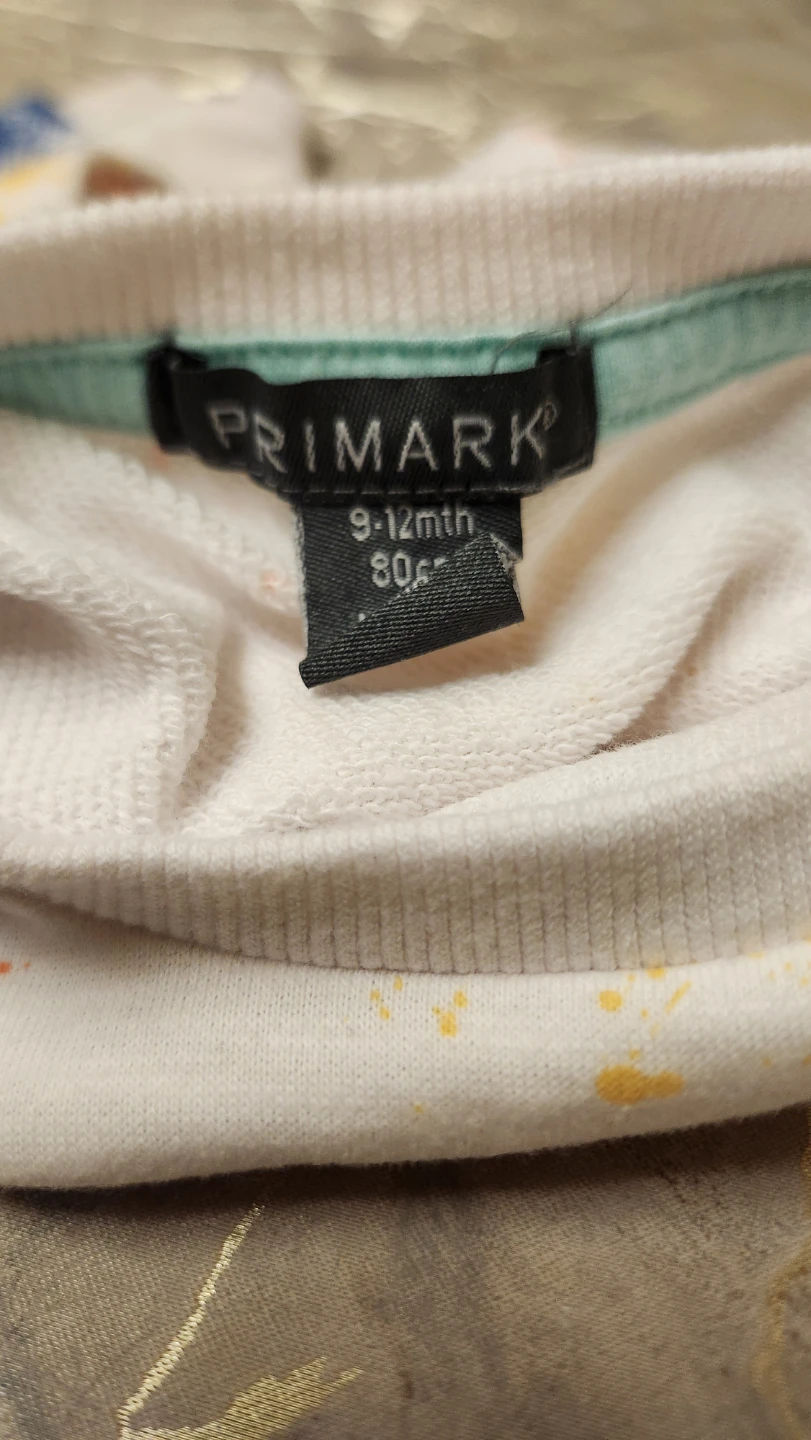 Primark Baby Clothes Set - White Splatter Print - 9-12 Months - photo 3