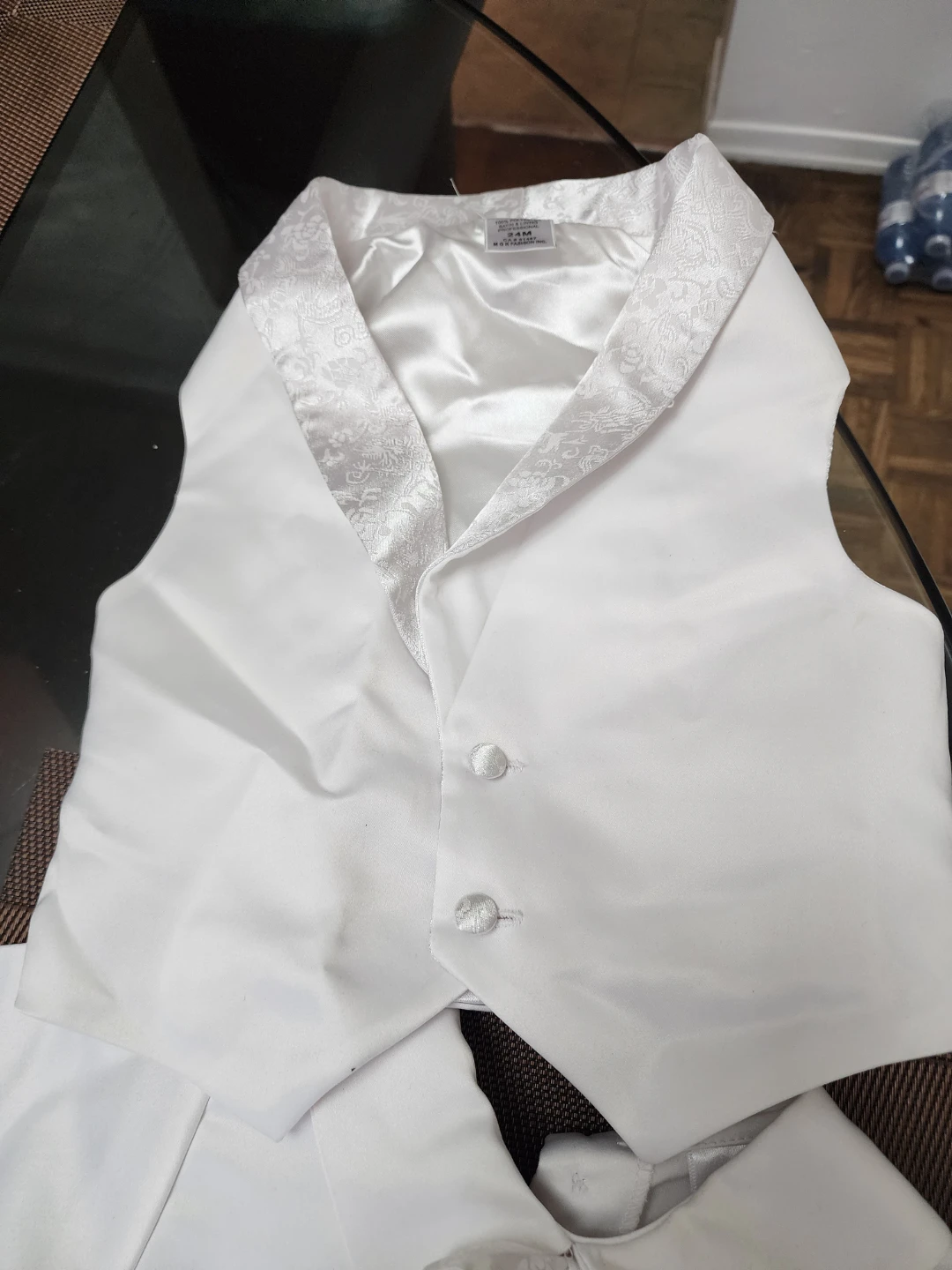 White Baby Vest and Pants Set - photo 2