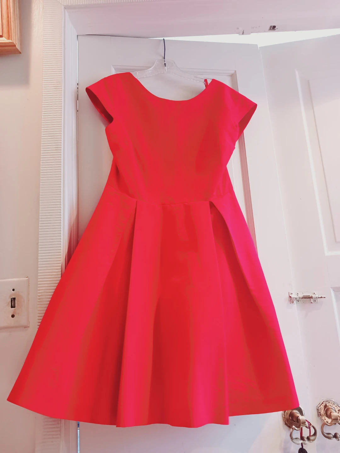 TED BAKER LONDON Red Cap Sleeve Fit & Flare Dress.10 - photo 2