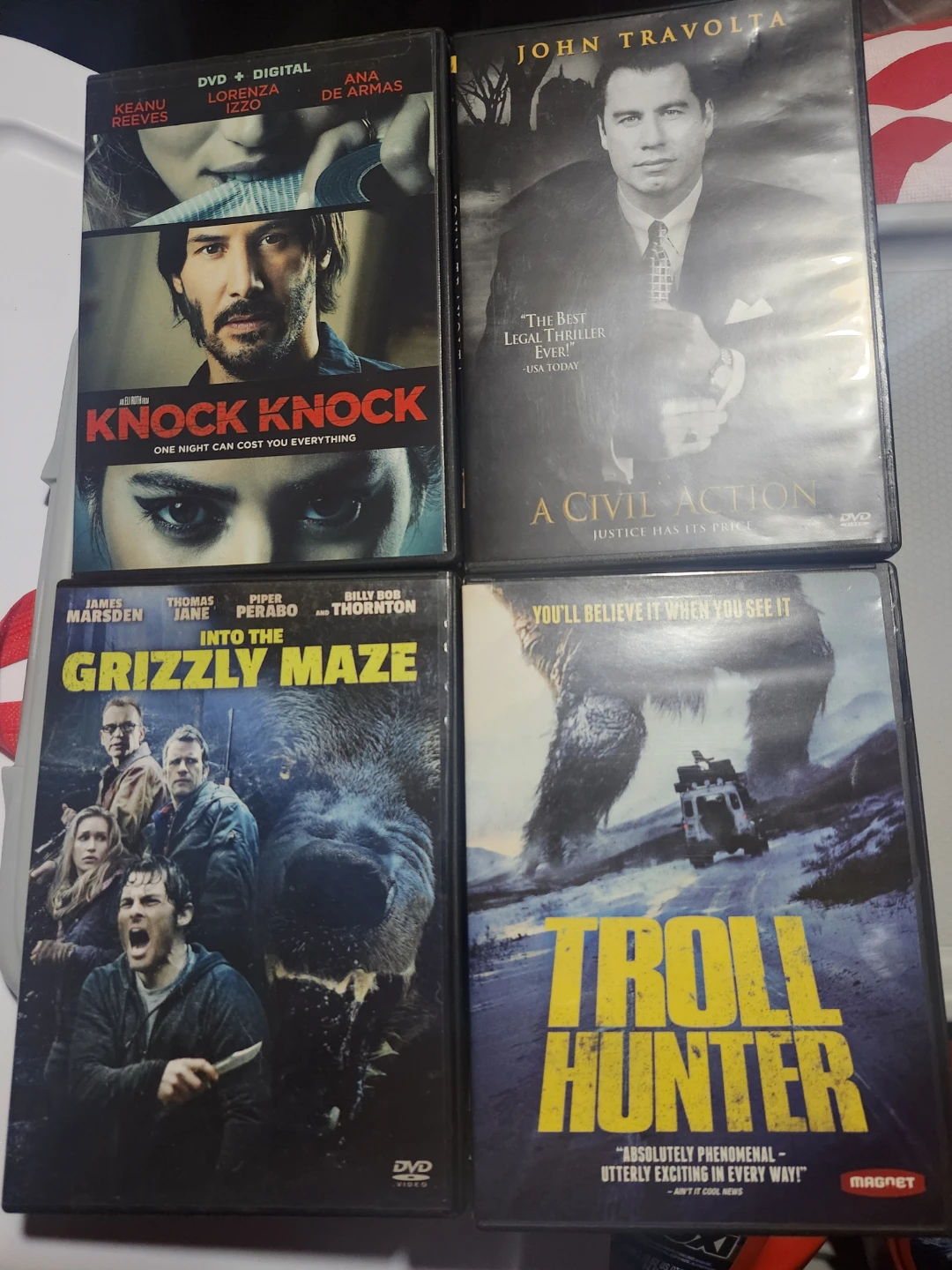 DVD Movie Bundle: Knock Knock, A Civil Action,