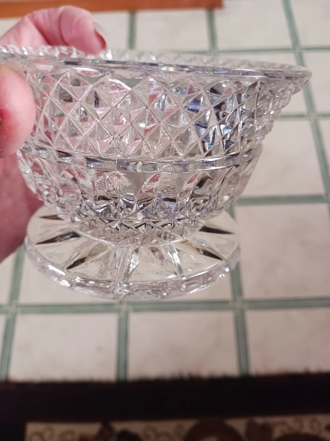 Crystal Glass Pedestal Bowl - photo 3