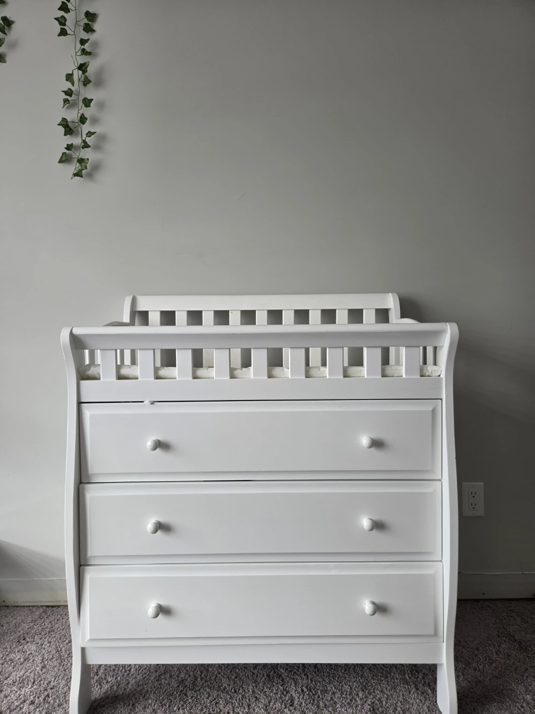 Baby White Changing Table Dresser - photo 2