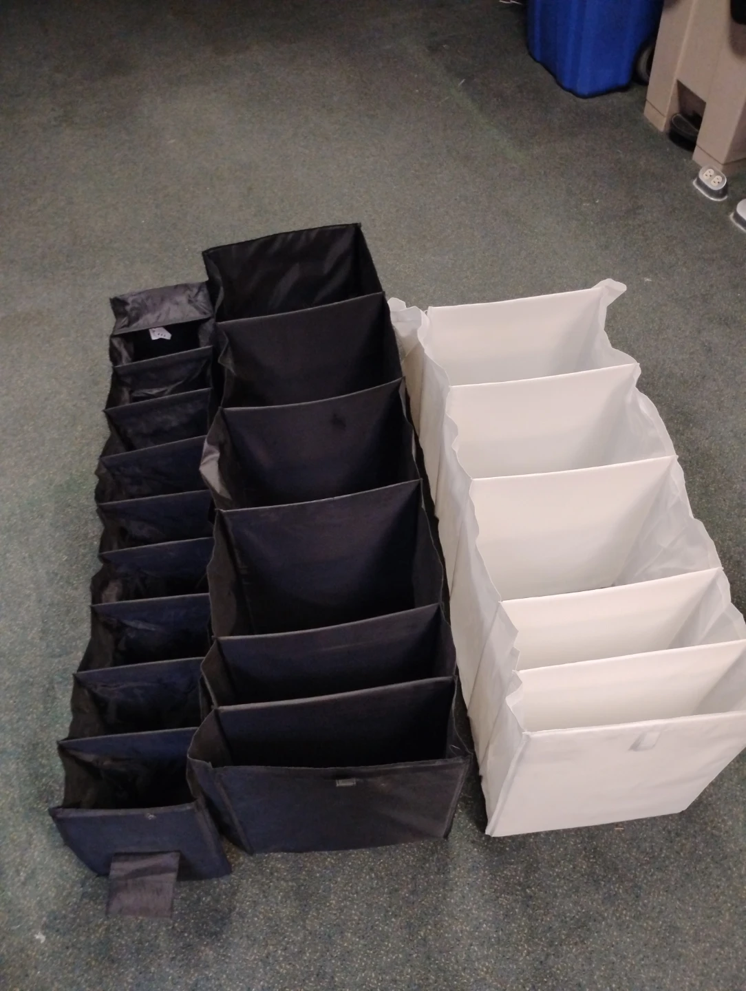 Set of 2 Fabric Storage Cubes and Hanging Organizer