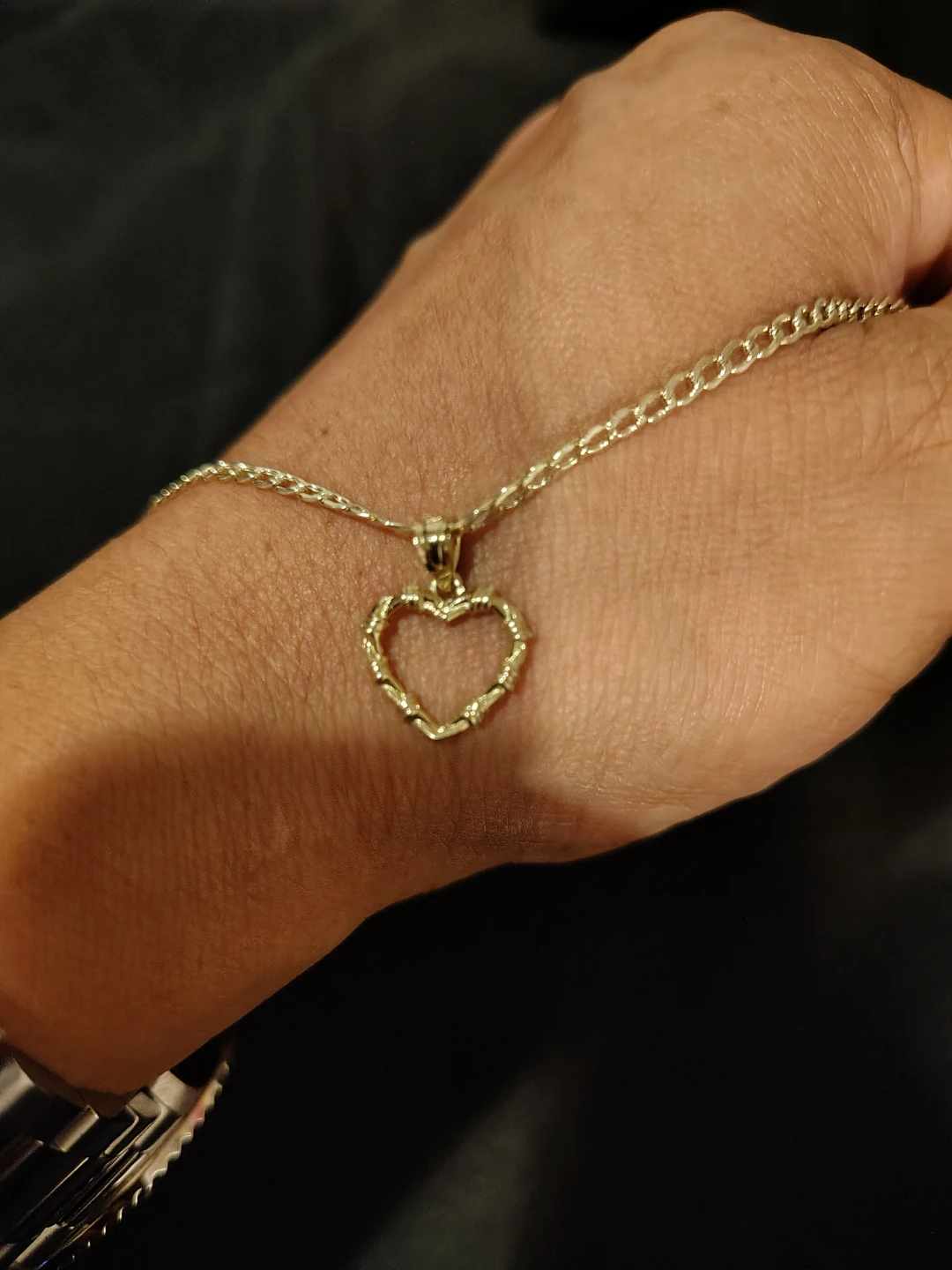 Gold 14k Tone Heart Pendant Necklace with Box - photo 3