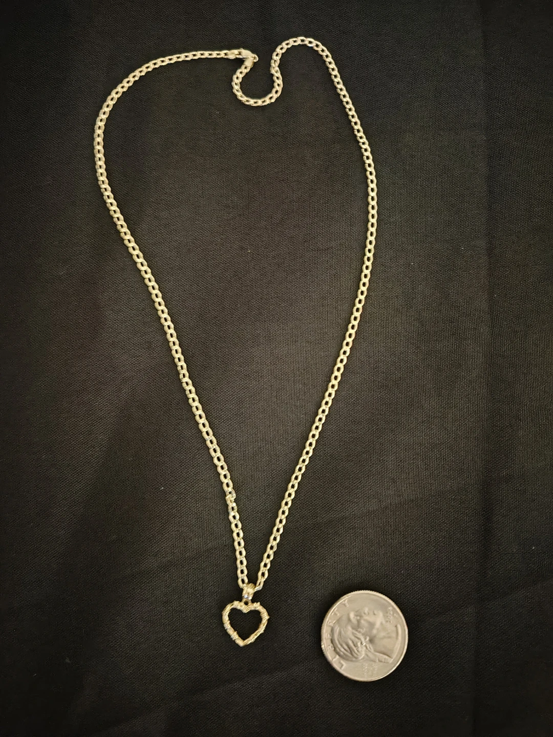 Gold 14k Tone Heart Pendant Necklace with Box - photo 4