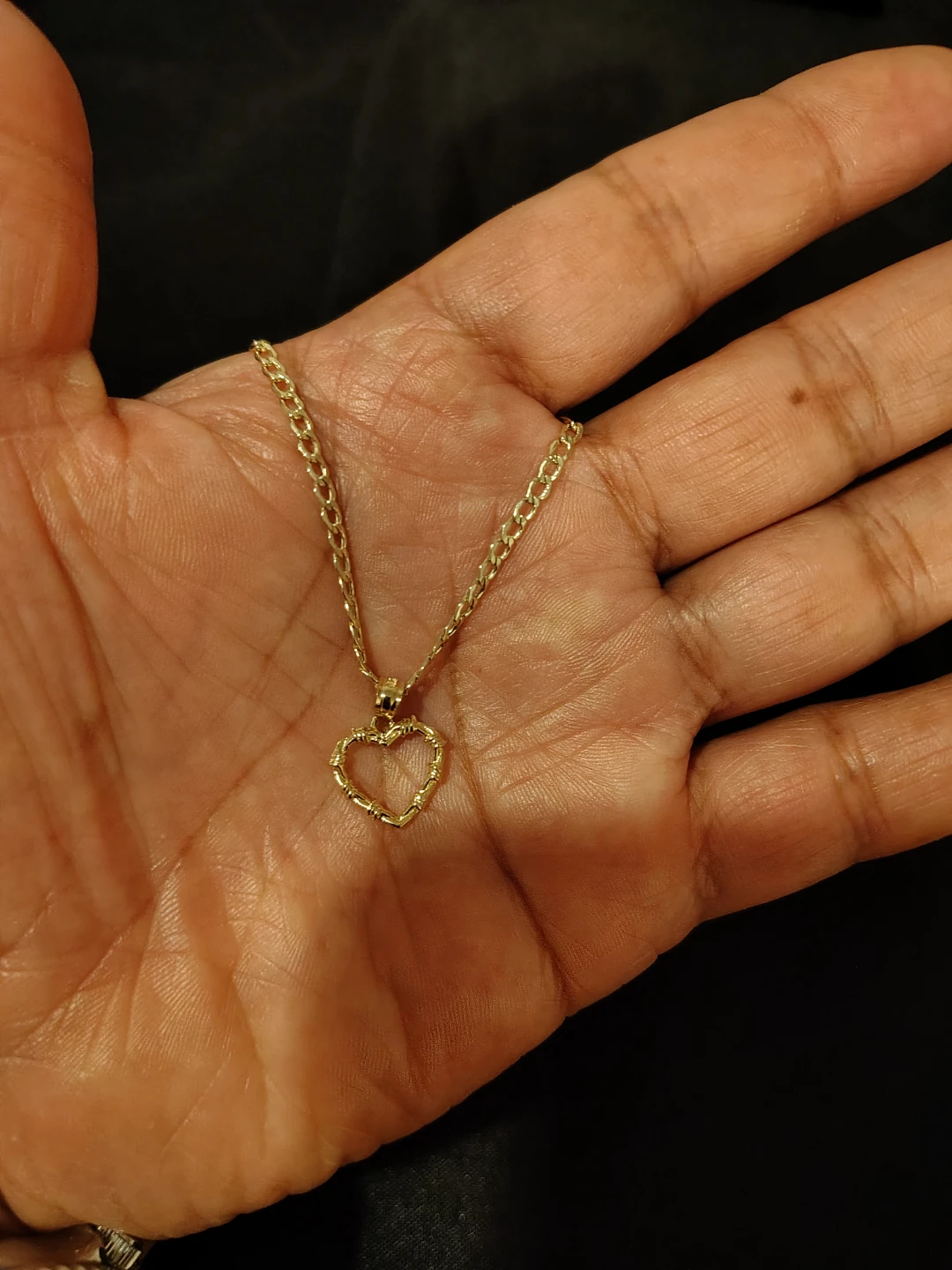 Gold 14k Tone Heart Pendant Necklace with Box - photo 5