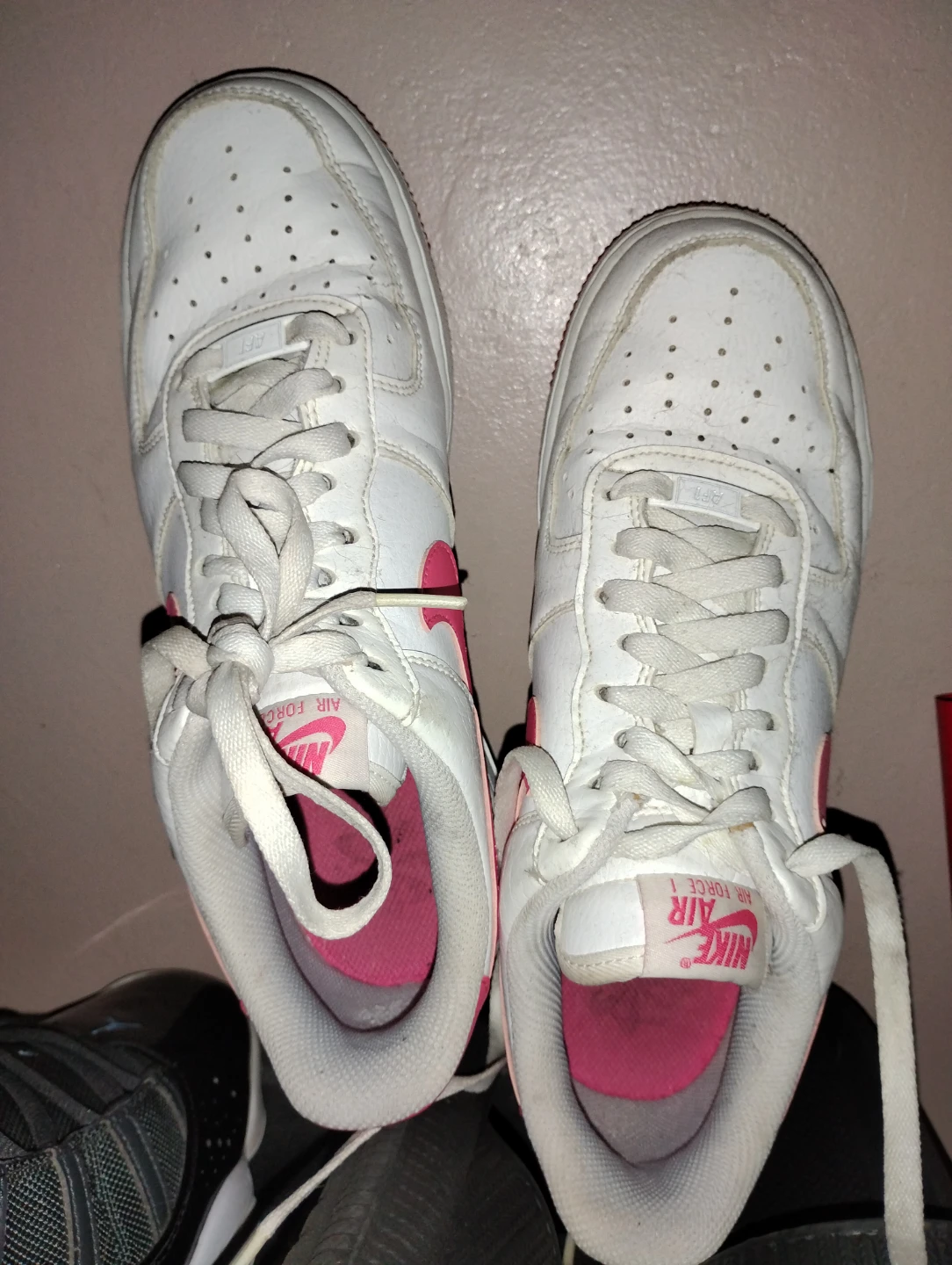 Nike Air Force 1 White Pink Women's Sneakers size 9 - photo 4