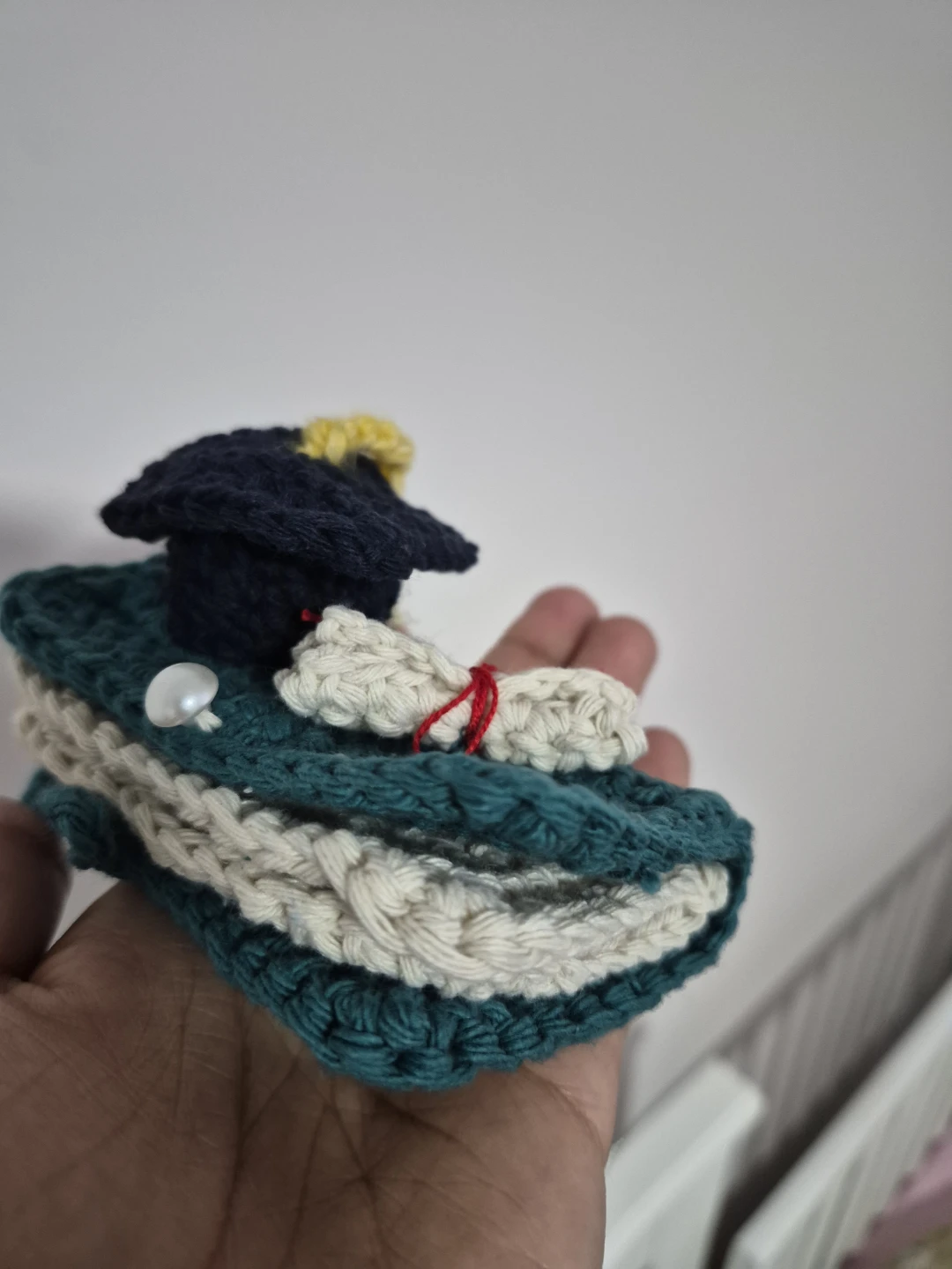 Crocheted Graduation Book Decoration