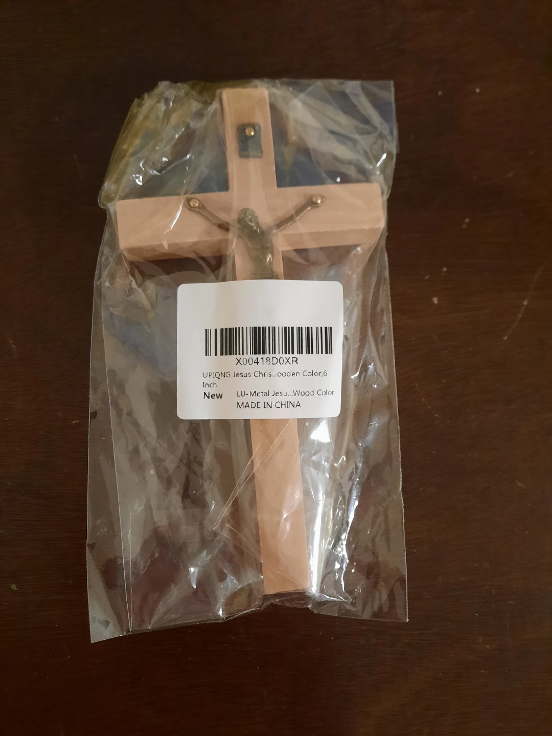 Wooden Cross with Jesus Figure 6 Inch