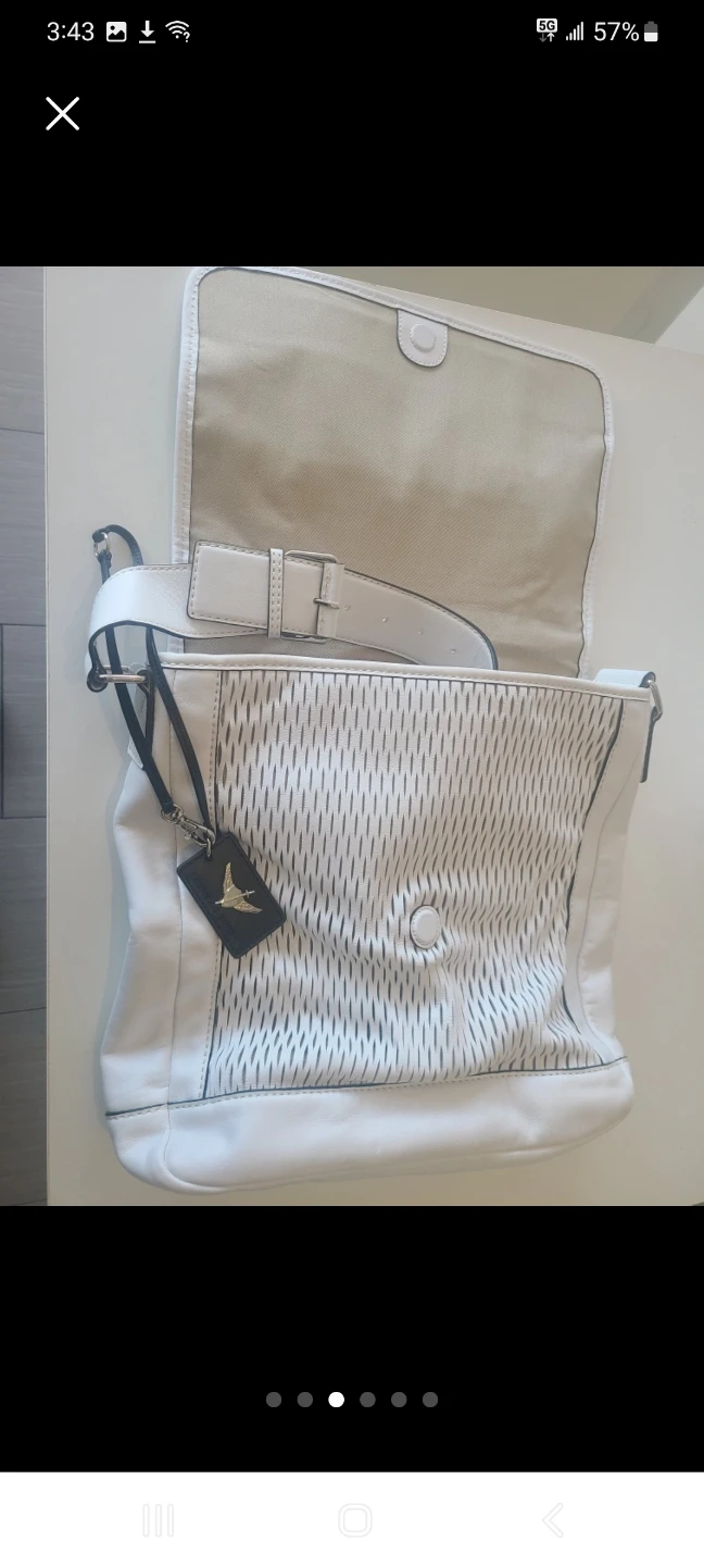 Leonello Borghi White Leather Crossbody Bag - photo 2