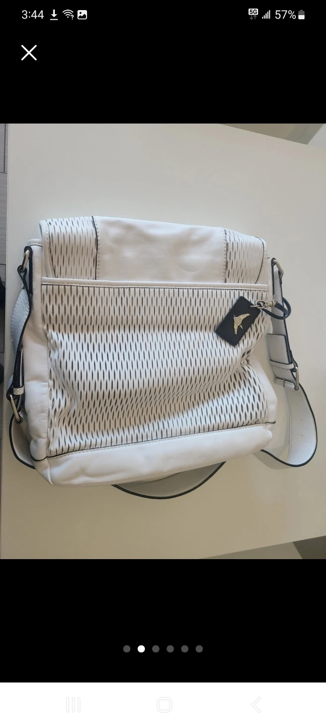 Leonello Borghi White Leather Crossbody Bag - photo 4