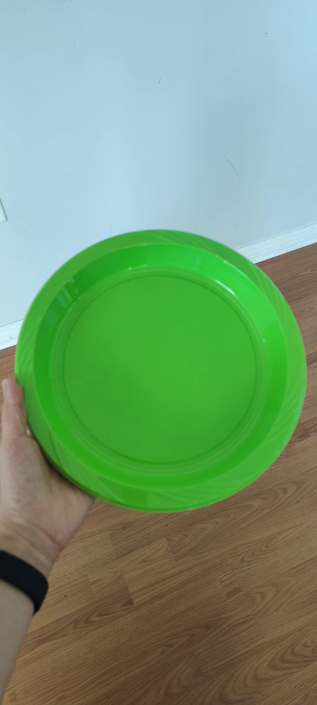 Set of 4 Green Plastic Plates