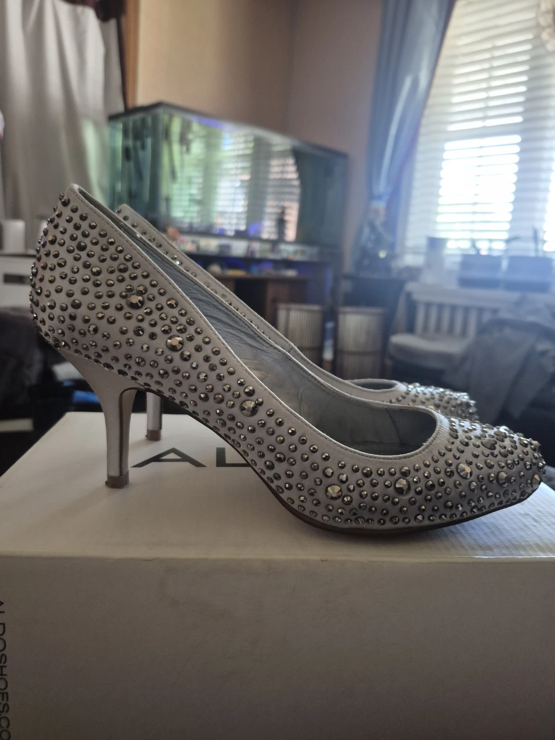 ALDO Silver Studded Heels - photo 2