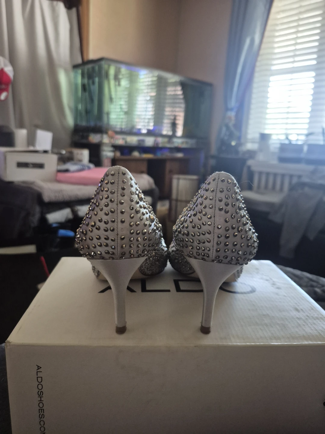 ALDO Silver Studded Heels - photo 3