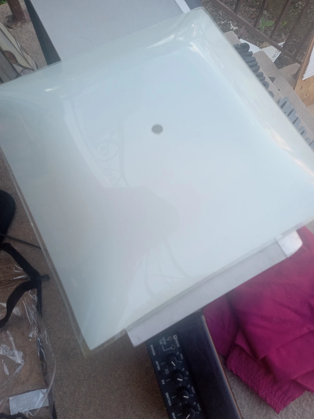 Square Frosted Glass Light Fixture Shade - photo 2