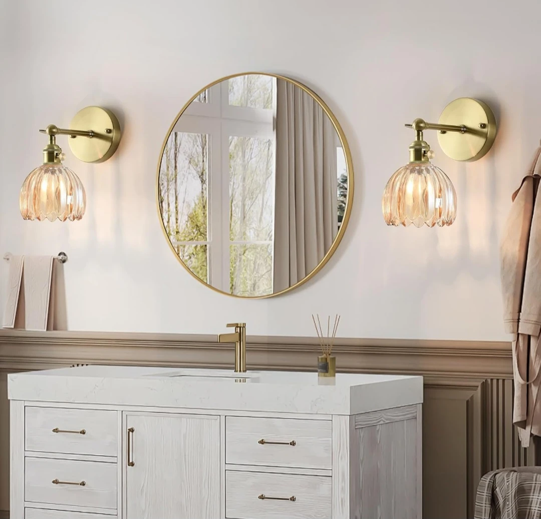 Wall Sconce Lamp with Tulip Flower Shade