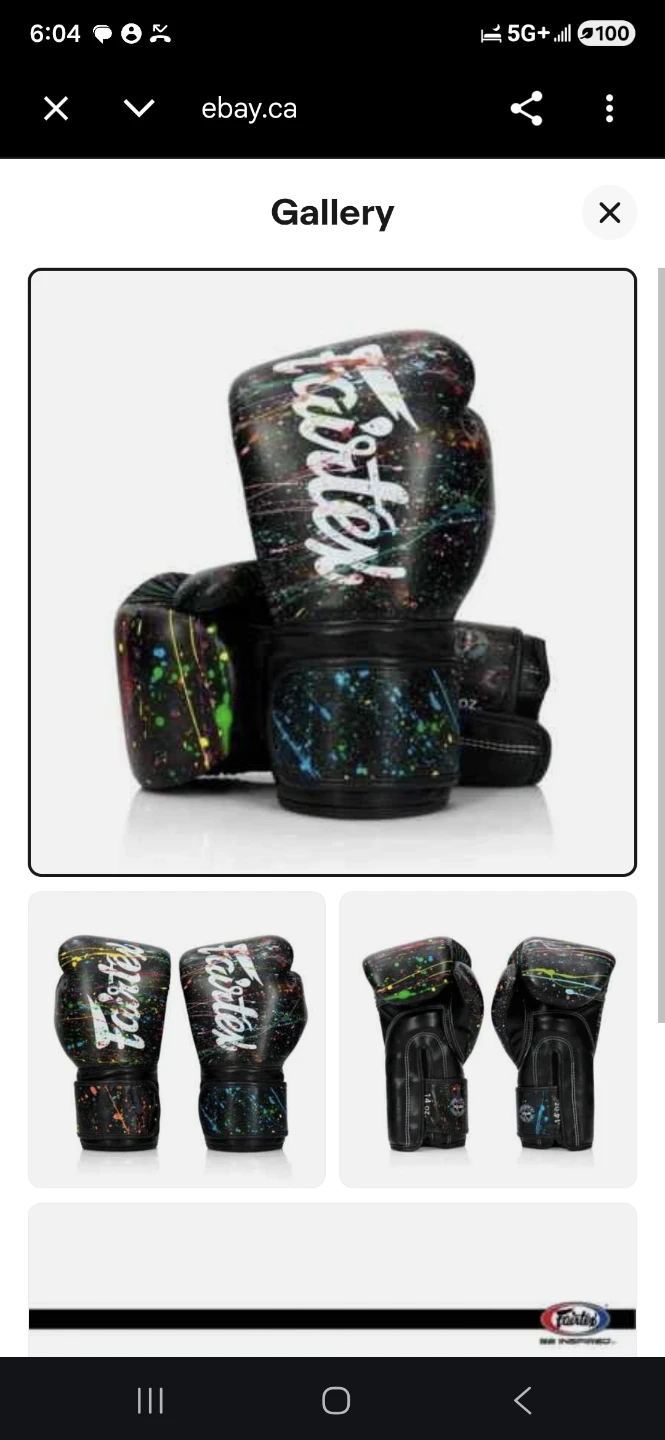 Fairtex Micro Fiber Boxing Gloves - Black Painter
