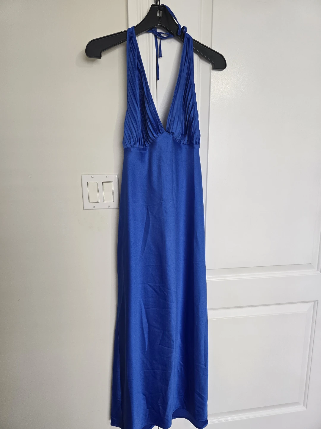 Dynamite Blue Halter Neck Maxi Dress