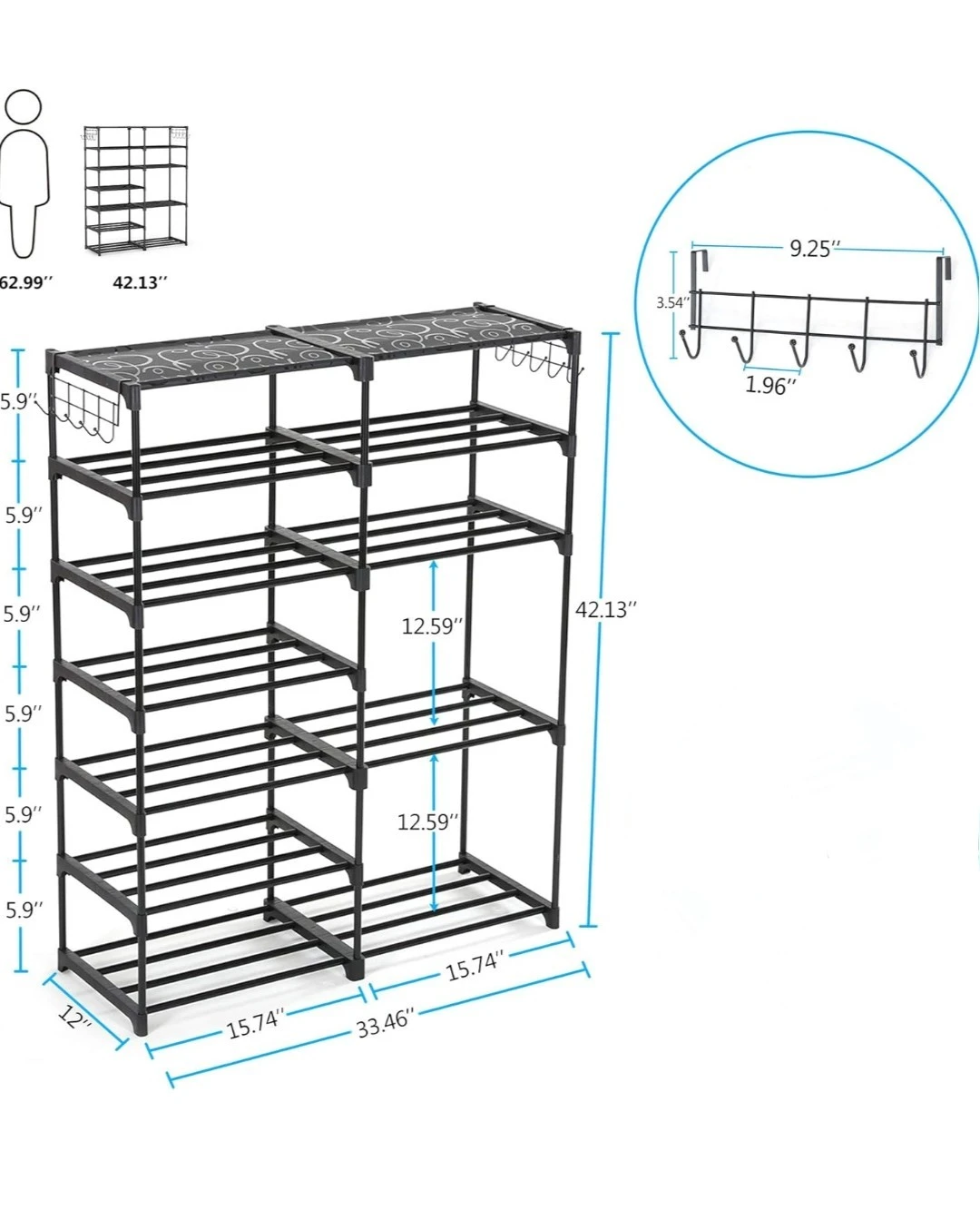7 Tier Shoe Rack Organizer - photo 2