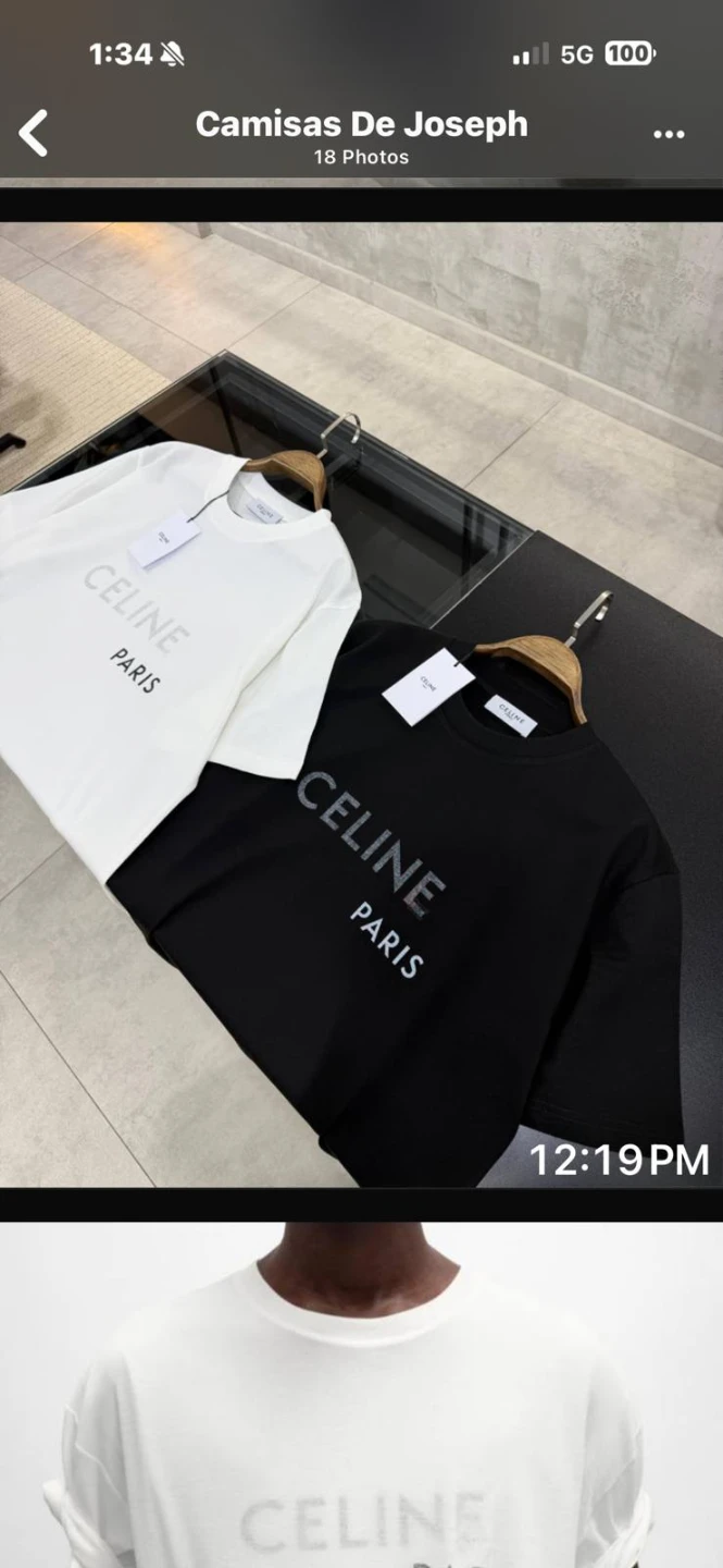 Celine Black/White Tshirt for Men