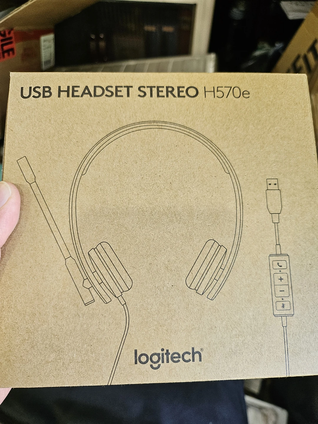 Logitech Headset and Aukey Headset