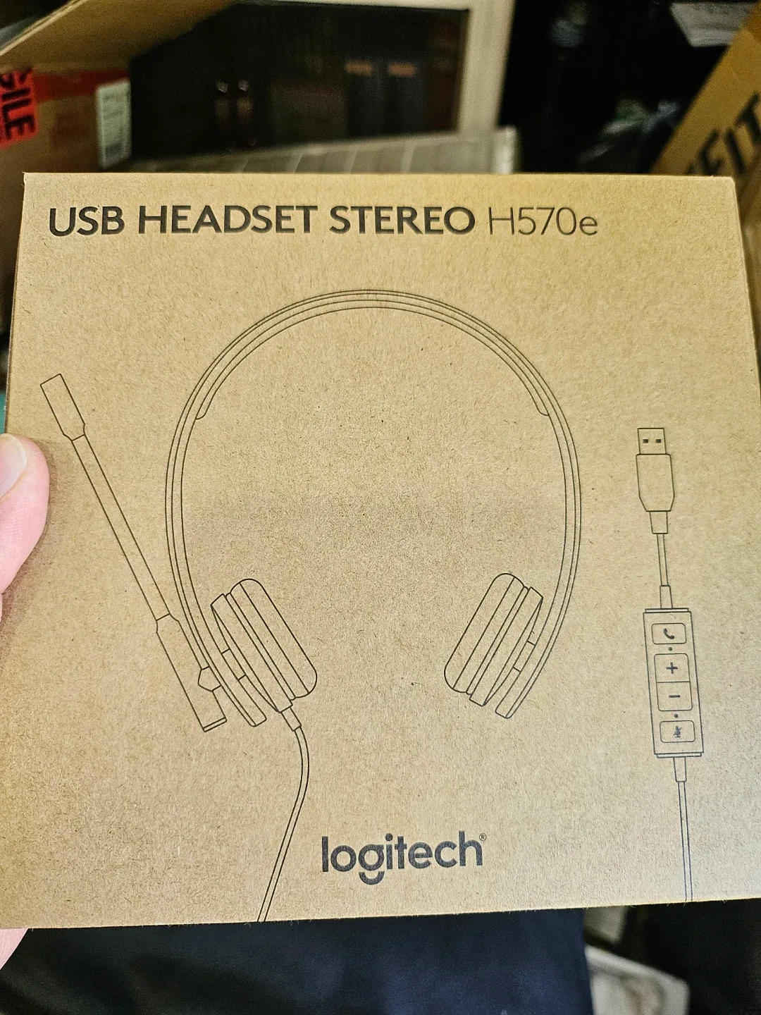 Logitech Headset and Aukey Headset