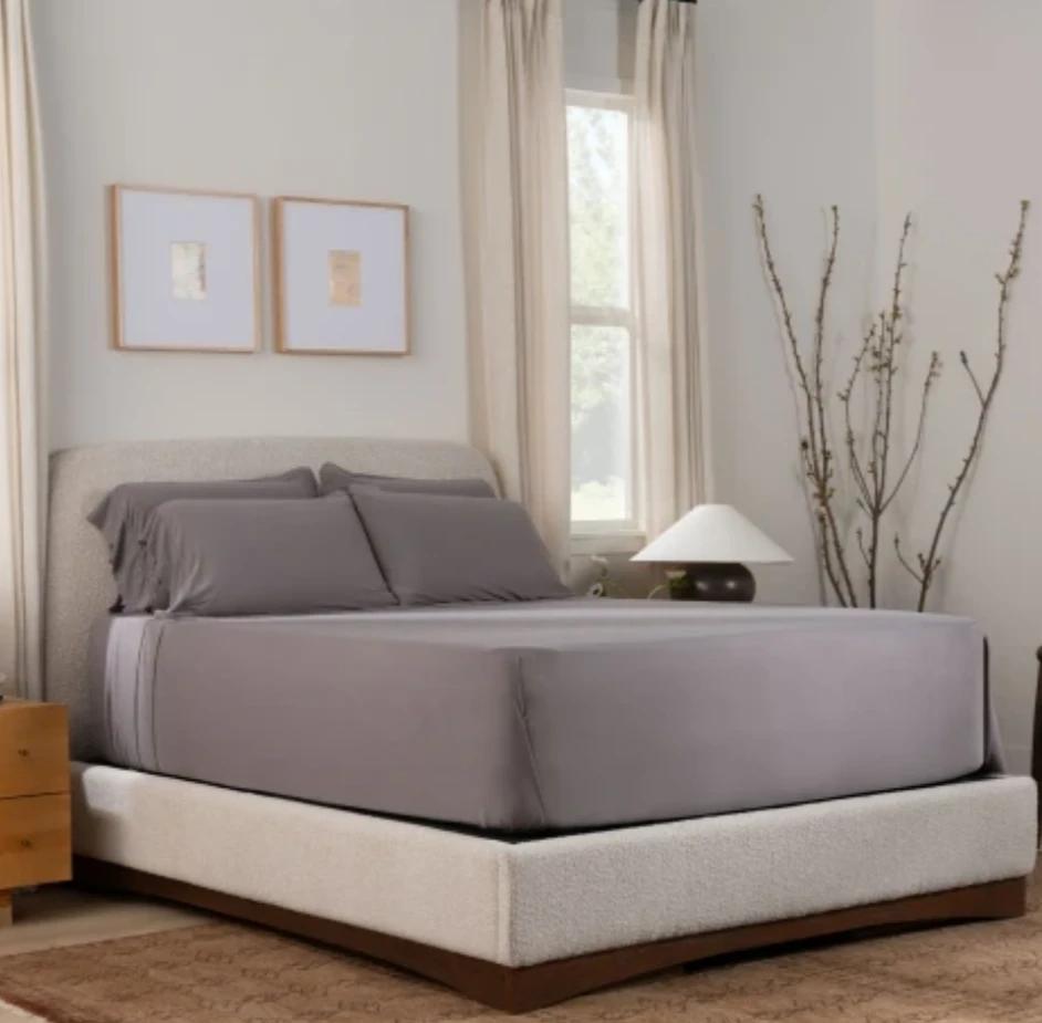 Purple SoftStretch Sheets Queen Stormy Grey