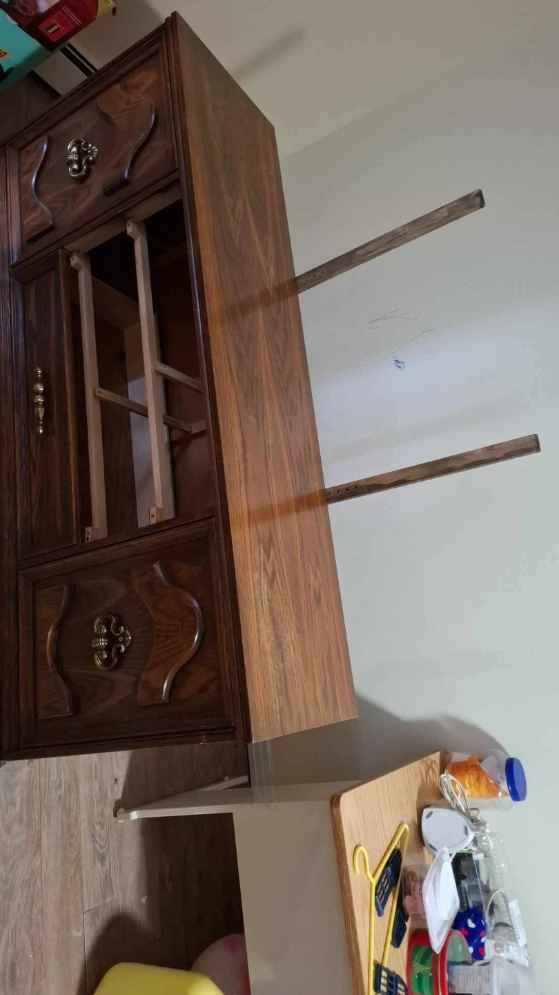 Vintage Wooden Dresser with Mirror - photo 2