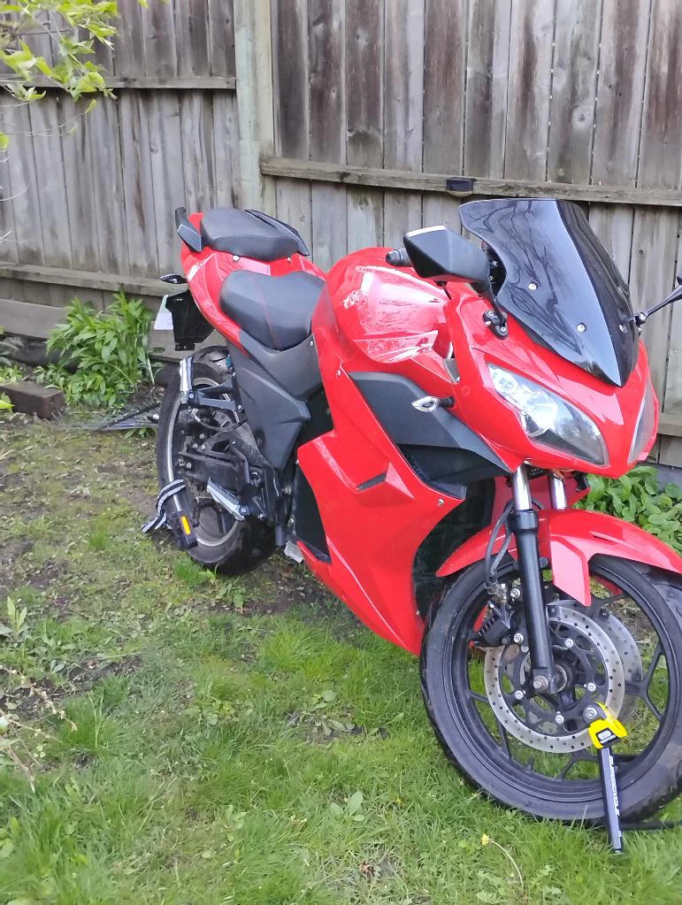 Red Electric Motorcycle - photo 4