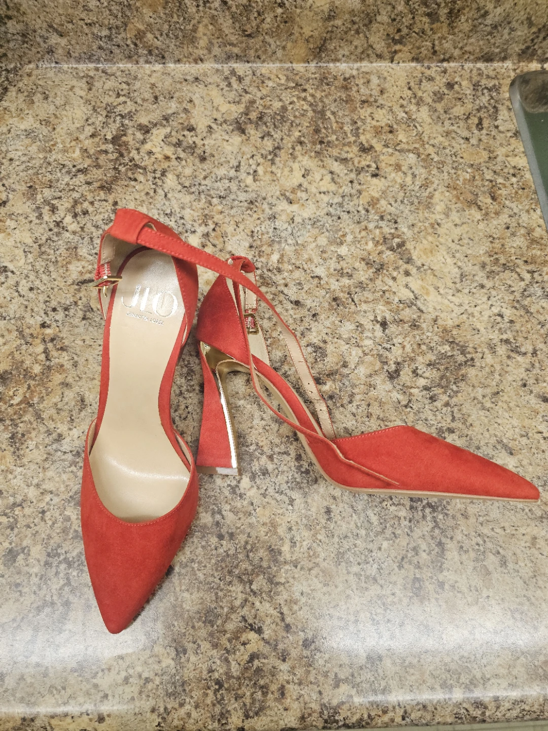 JLO Red Suede Heels - photo 2
