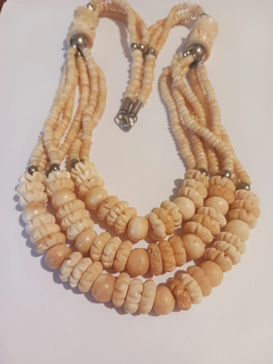 Gorgeous Multi-strand Carved Statement Necklace - photo 3