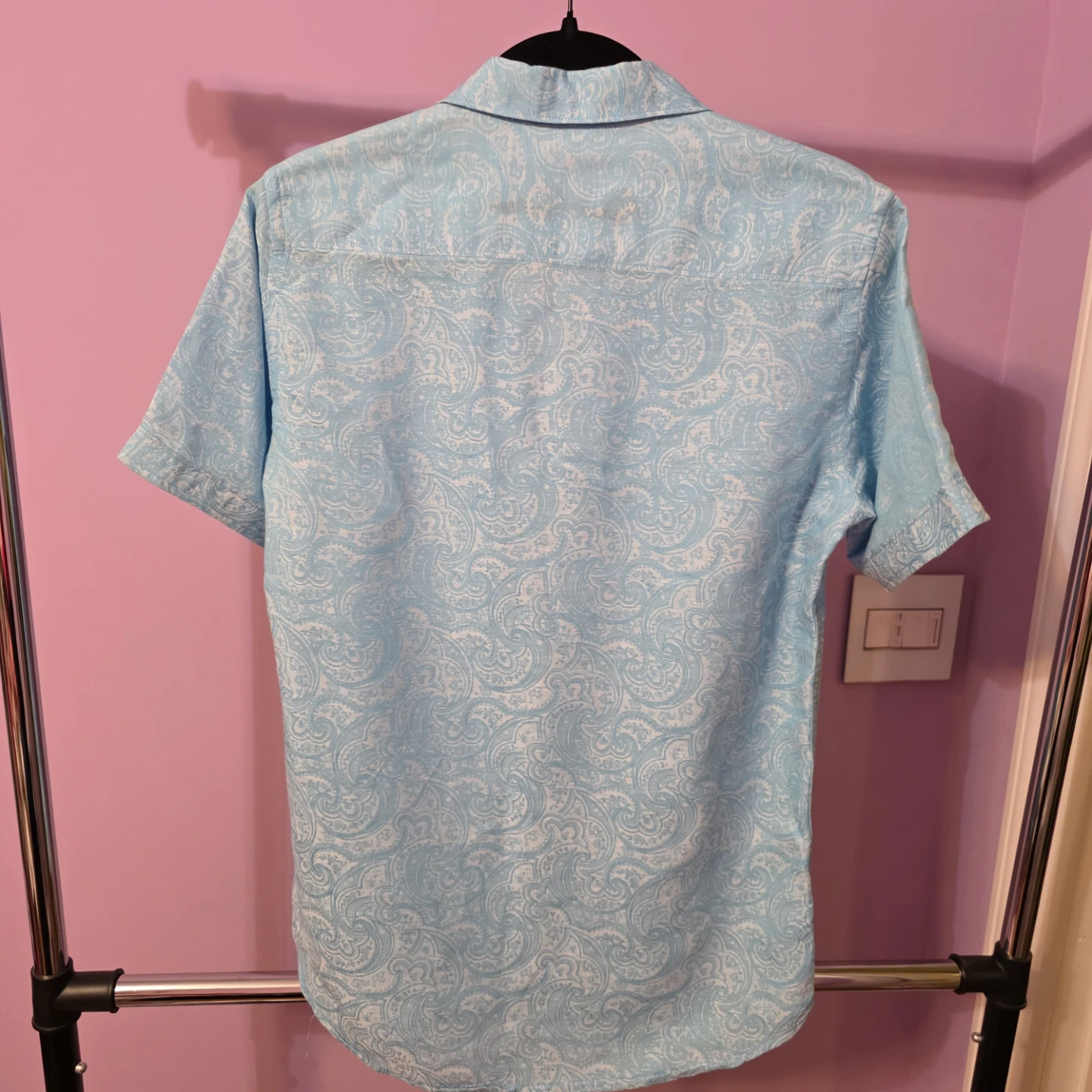 Robert Graham Blue Paisley  Short Sleeve Button Up Shirt XS - photo 3