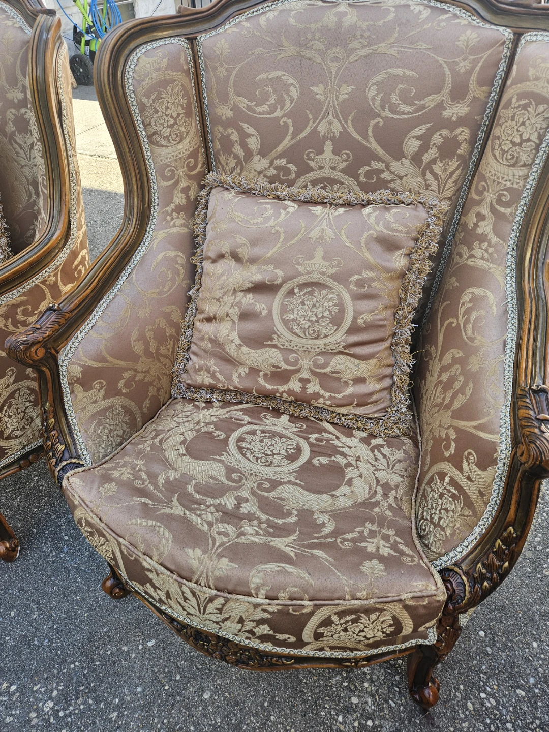 2 beautiful louis xv style chairs - photo 3