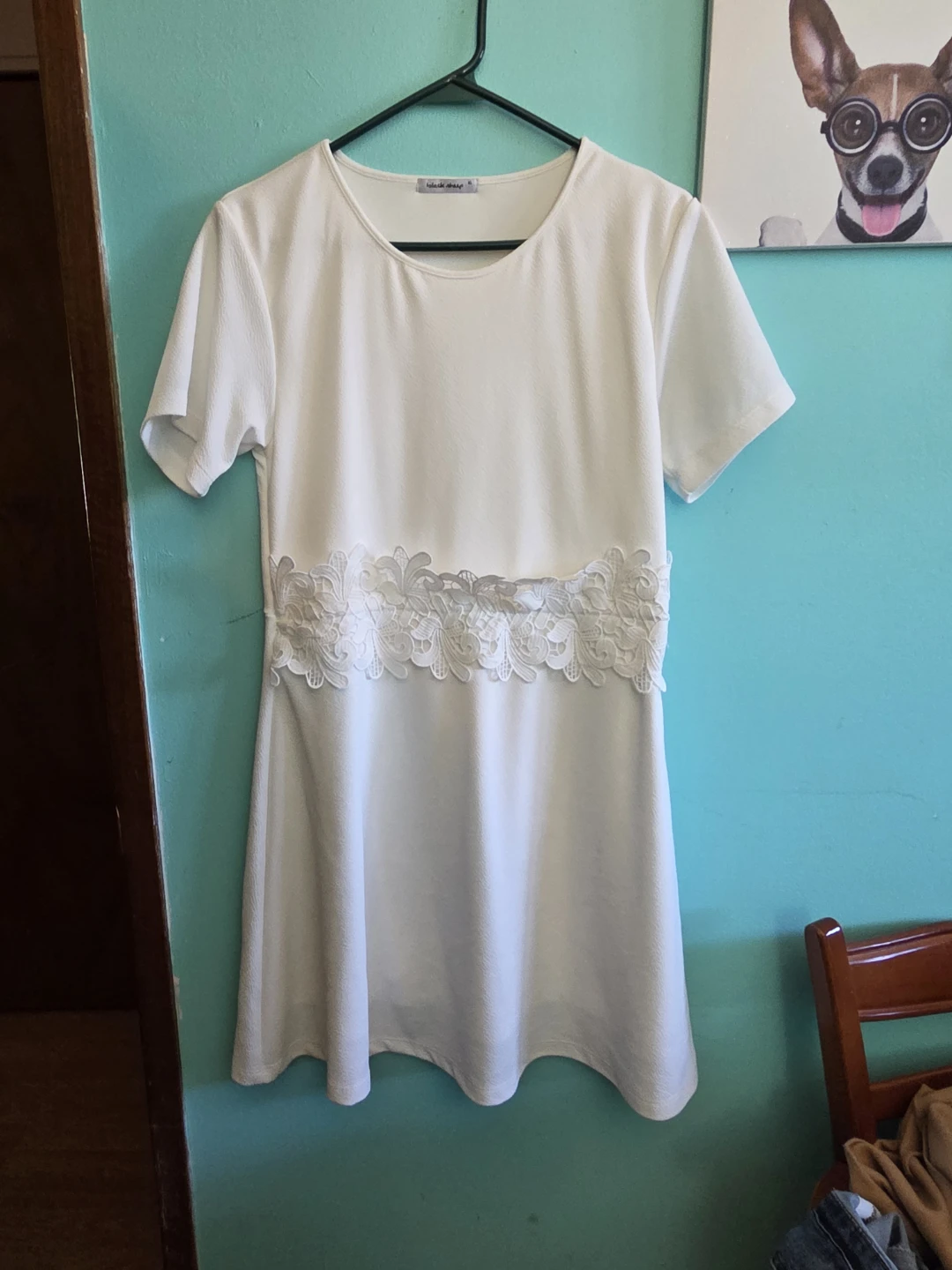 White Black Sheep Dress with Lace Detail - photo 5