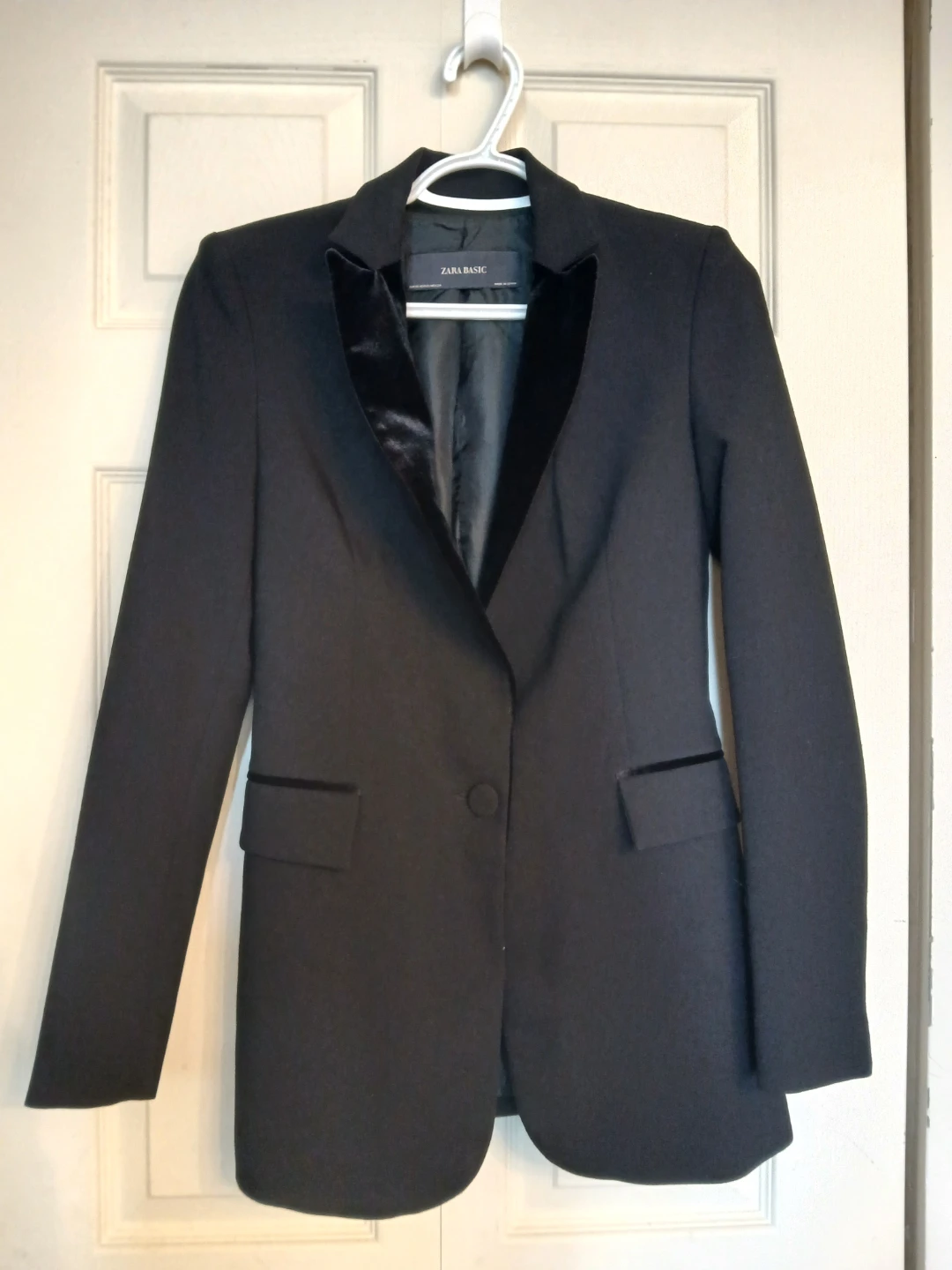 Zara black formal blazer jacket, size extra small (XS)