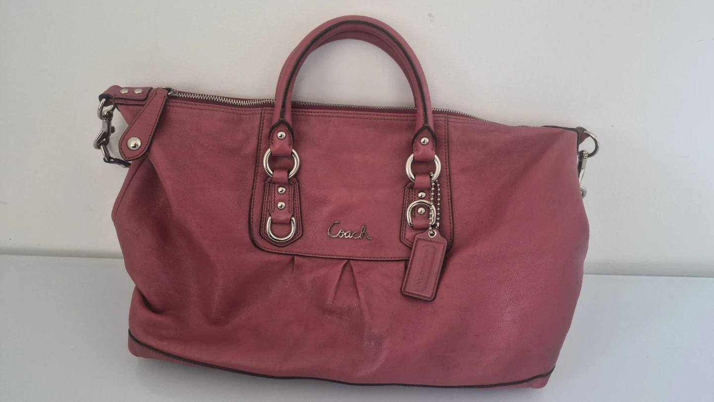 Coach Leather Handbag - Pink