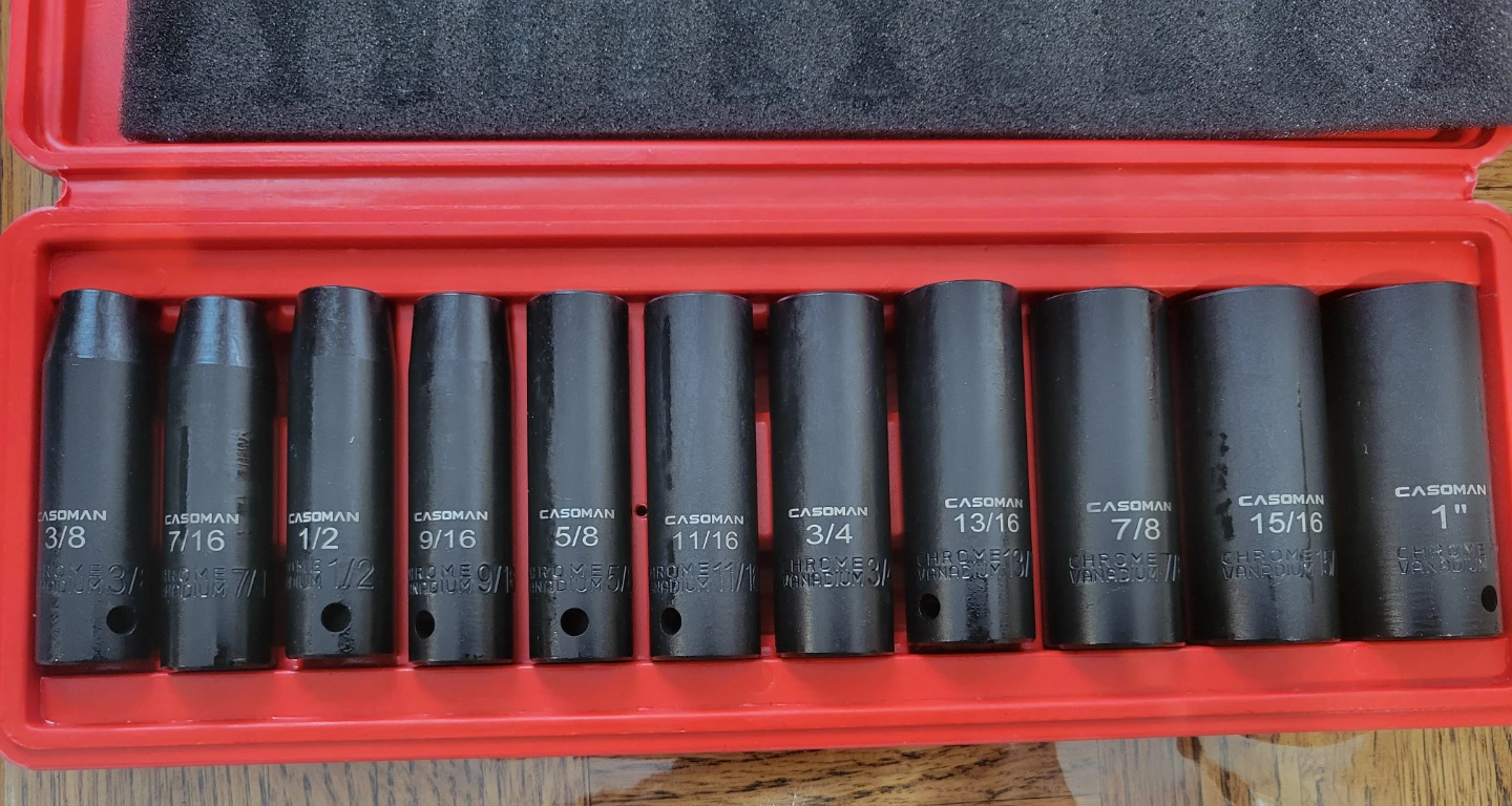 Casoman 11pc 1/2-Inch Drive Deep Impact Socket Set SAE. NEW!! - photo 2