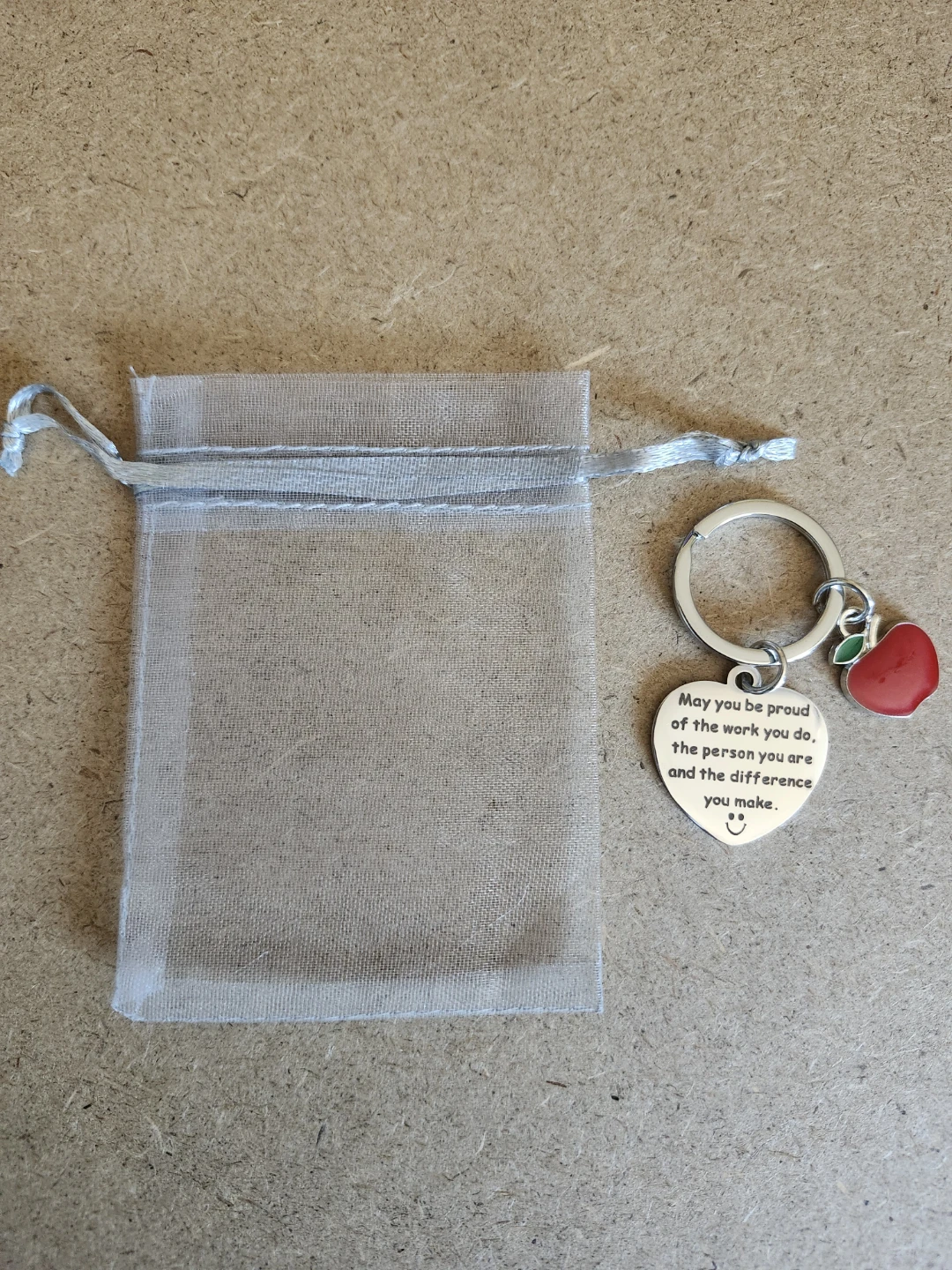 Teacher's Appreciation Stainless Steel Keychains