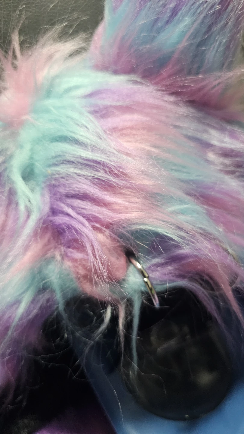 FREE Pastel Pink Blue & Purple Fuzzy Pierced Cat Ear Beanie - photo 3