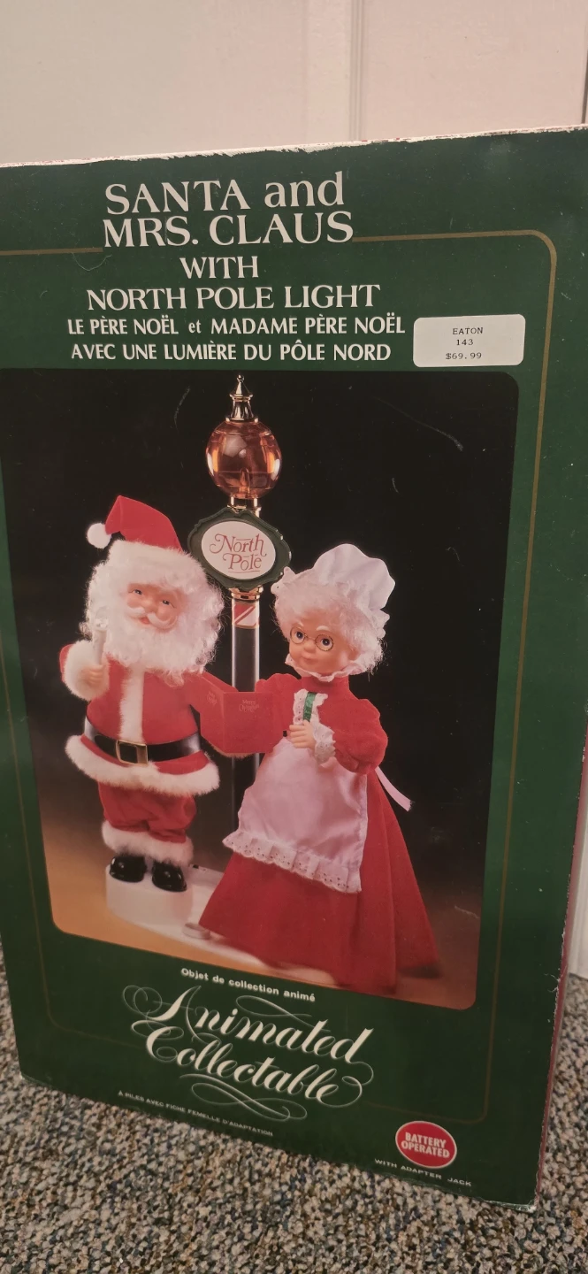 Santa and Mrs. Claus with North Pole Light Animated Collectible